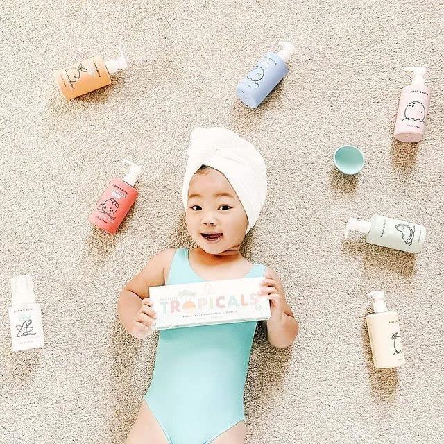 Dabble & Dollop Bath Bombs, 100% Natural Bath Bombs for Kids, Tropical Scents - USA Made, Moisturizing & Fun Droplets, Paraben & Sulfate Free, Vegan, Gluten-Free (Set of 12)