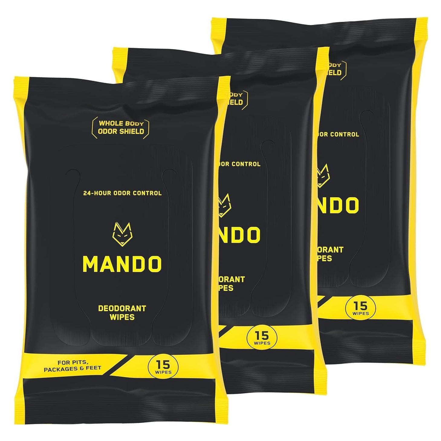 Toallitas Desodorantes Mando - Control de Olores 24 Horas - Hipoalergénicas