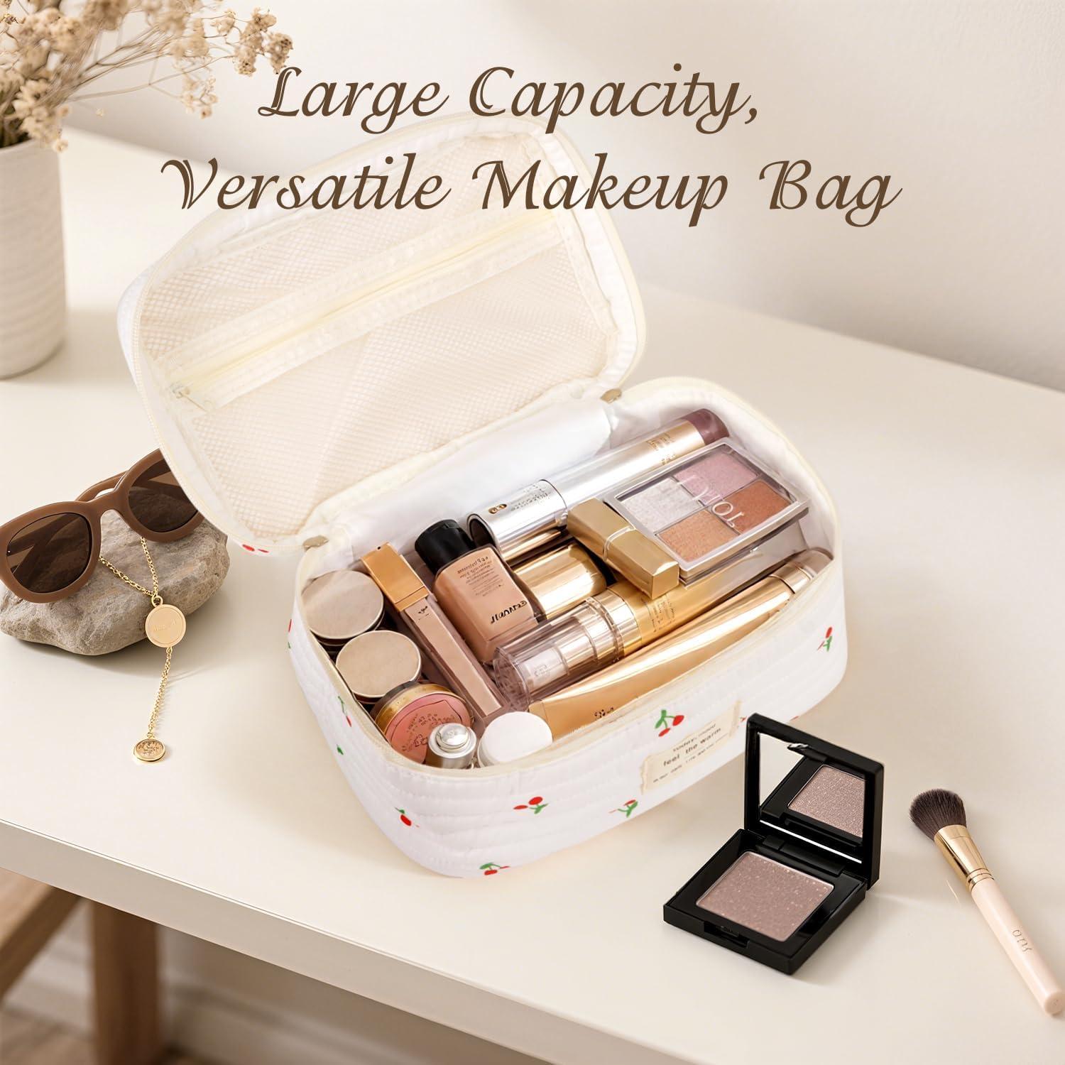 Bolsa de Maquillaje Acolchada Givurao Cereza 25.4x15.2cm