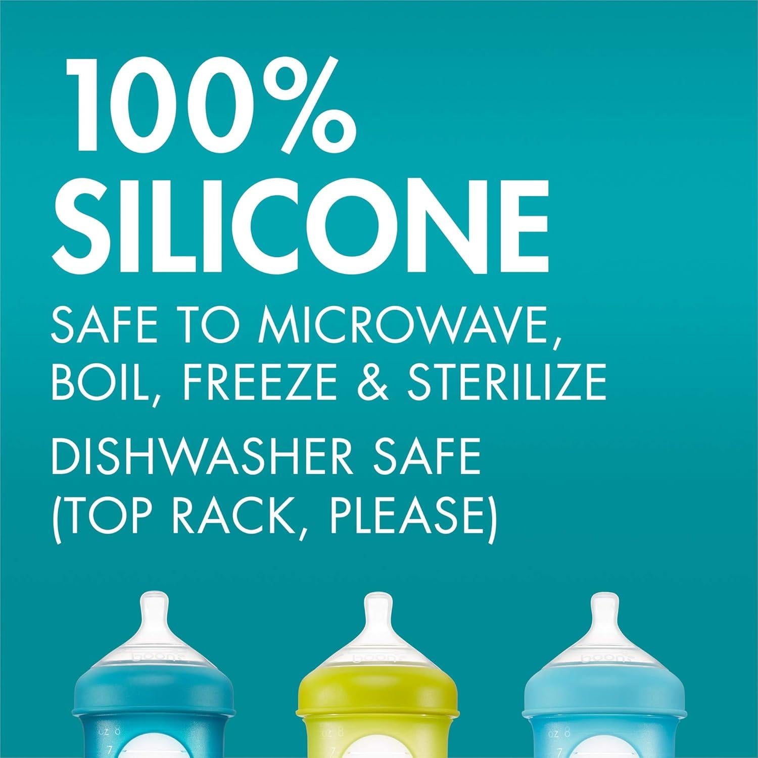 Biberones Pouch Reutilizables Boon Nursh 8 Oz - Paquete de 3