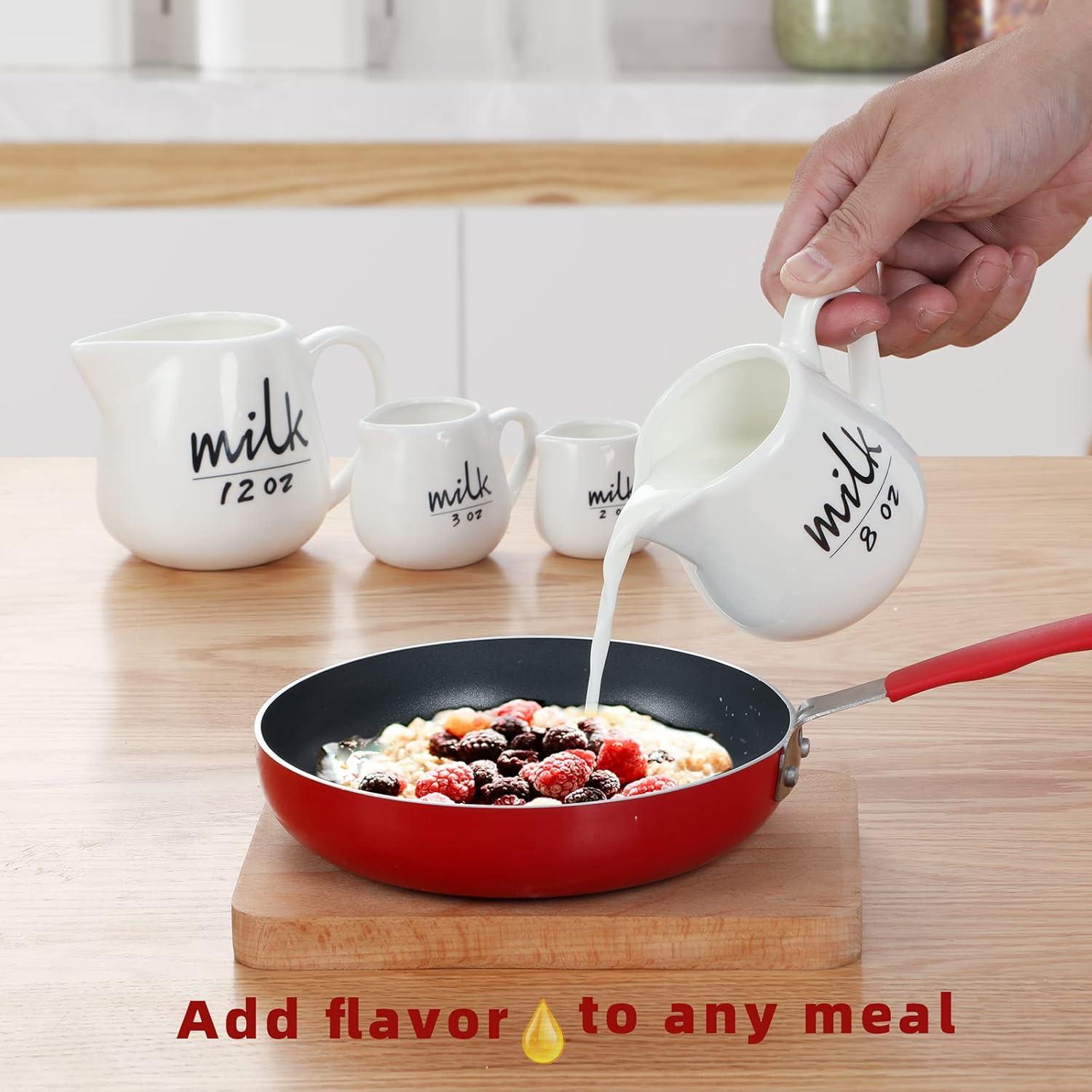 Jarra de Crema Cerámica ONTUBE 354ml Blanca Multifuncional