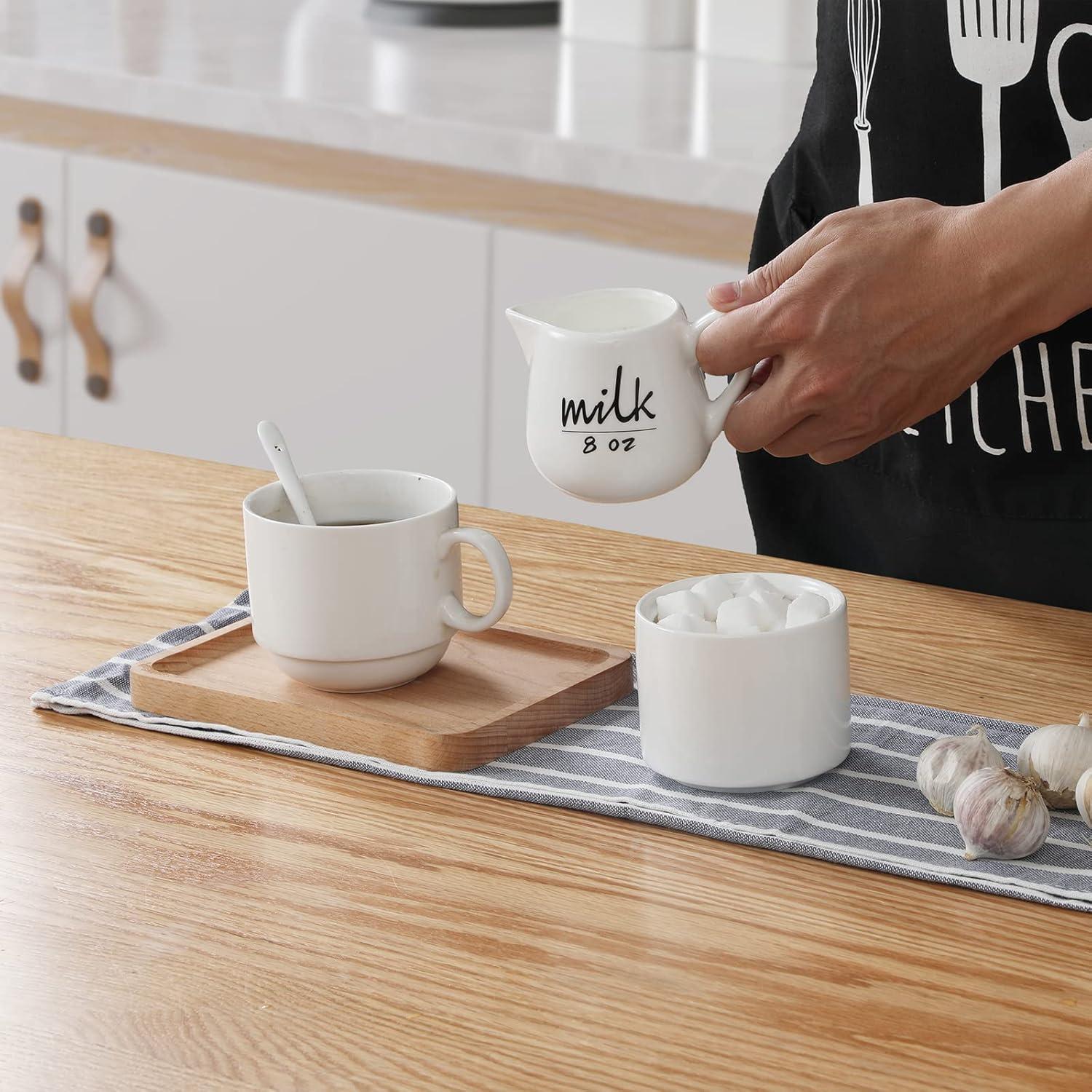 Jarra de Crema Cerámica ONTUBE 354ml Blanca Multifuncional