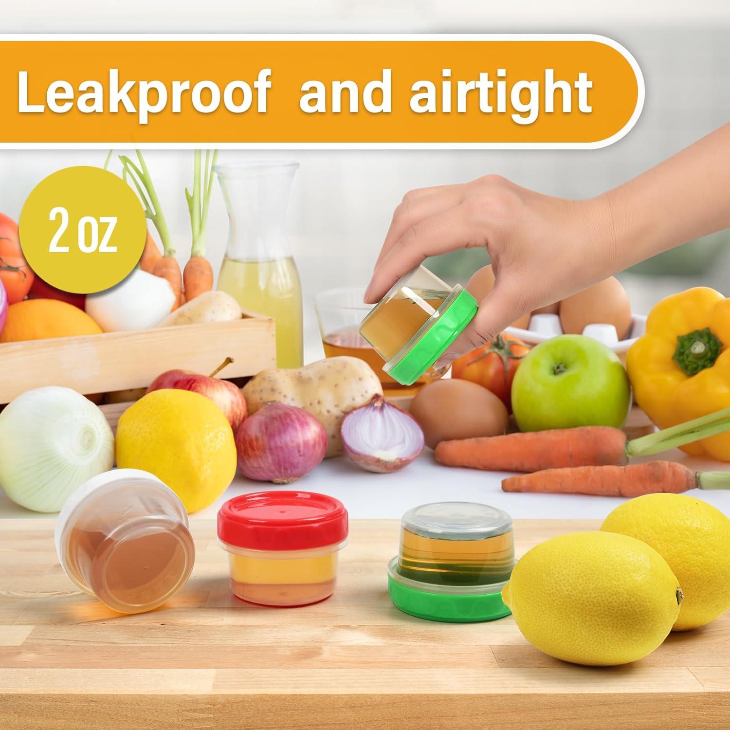 Contenedores de Plástico EONJOE 2oz Herméticos 6-pack