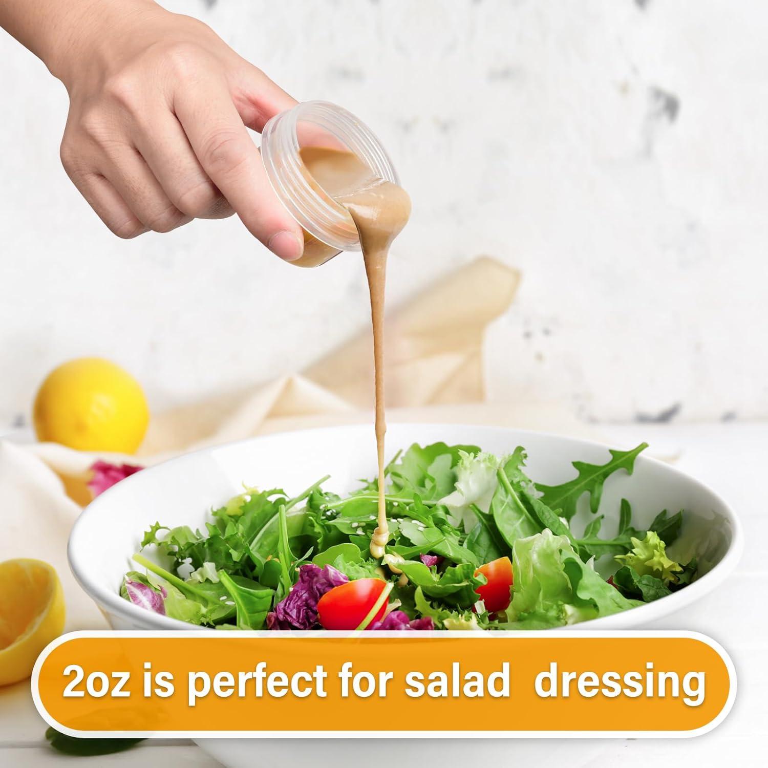 Contenedores de Plástico EONJOE 2oz Herméticos 6-pack