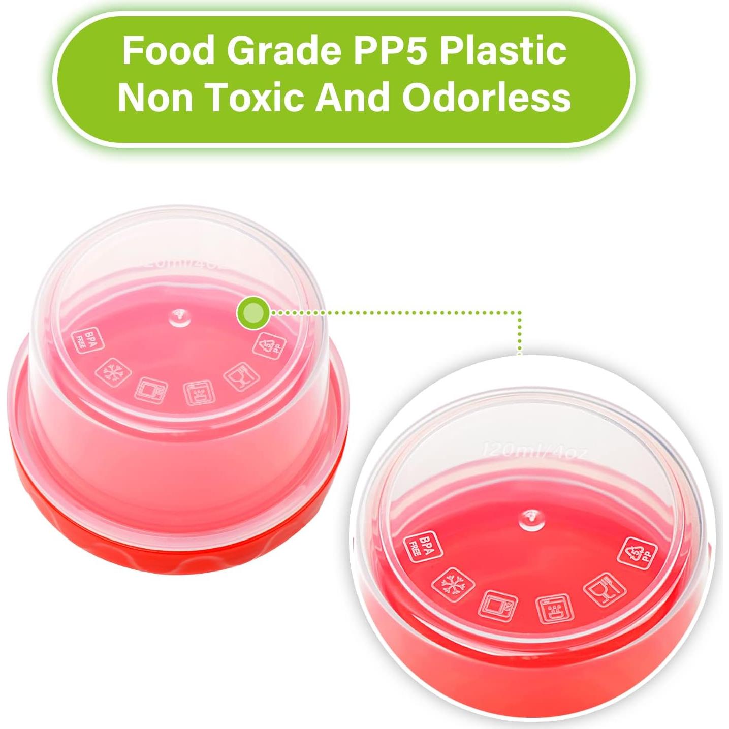 Contenedores de Plástico EONJOE 2oz Herméticos 6-pack