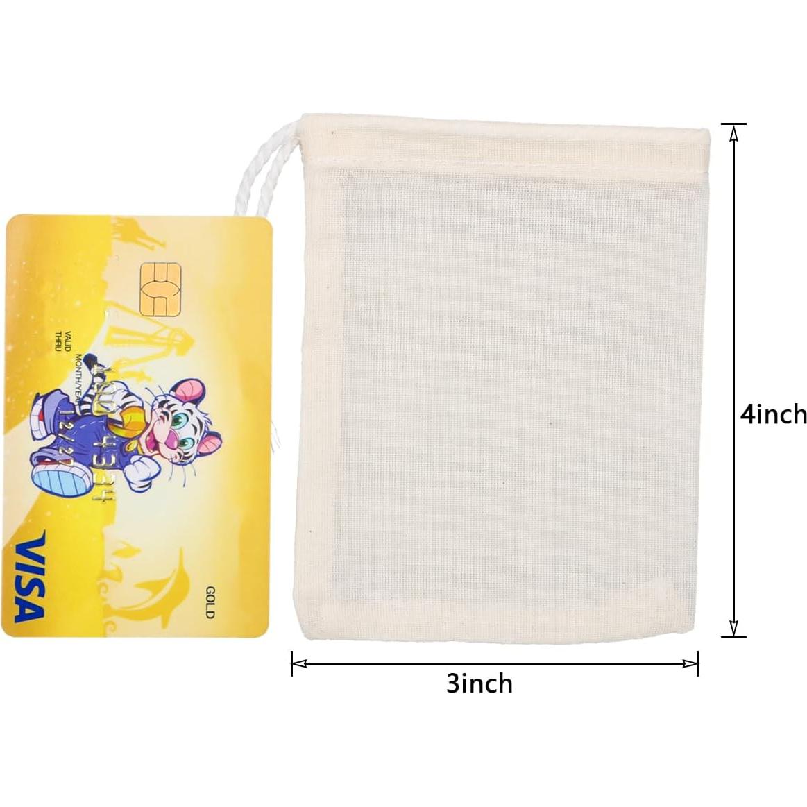 10 Bolsas de Filtro de Té Reutilizables Carrollar 7.62x10.16cm