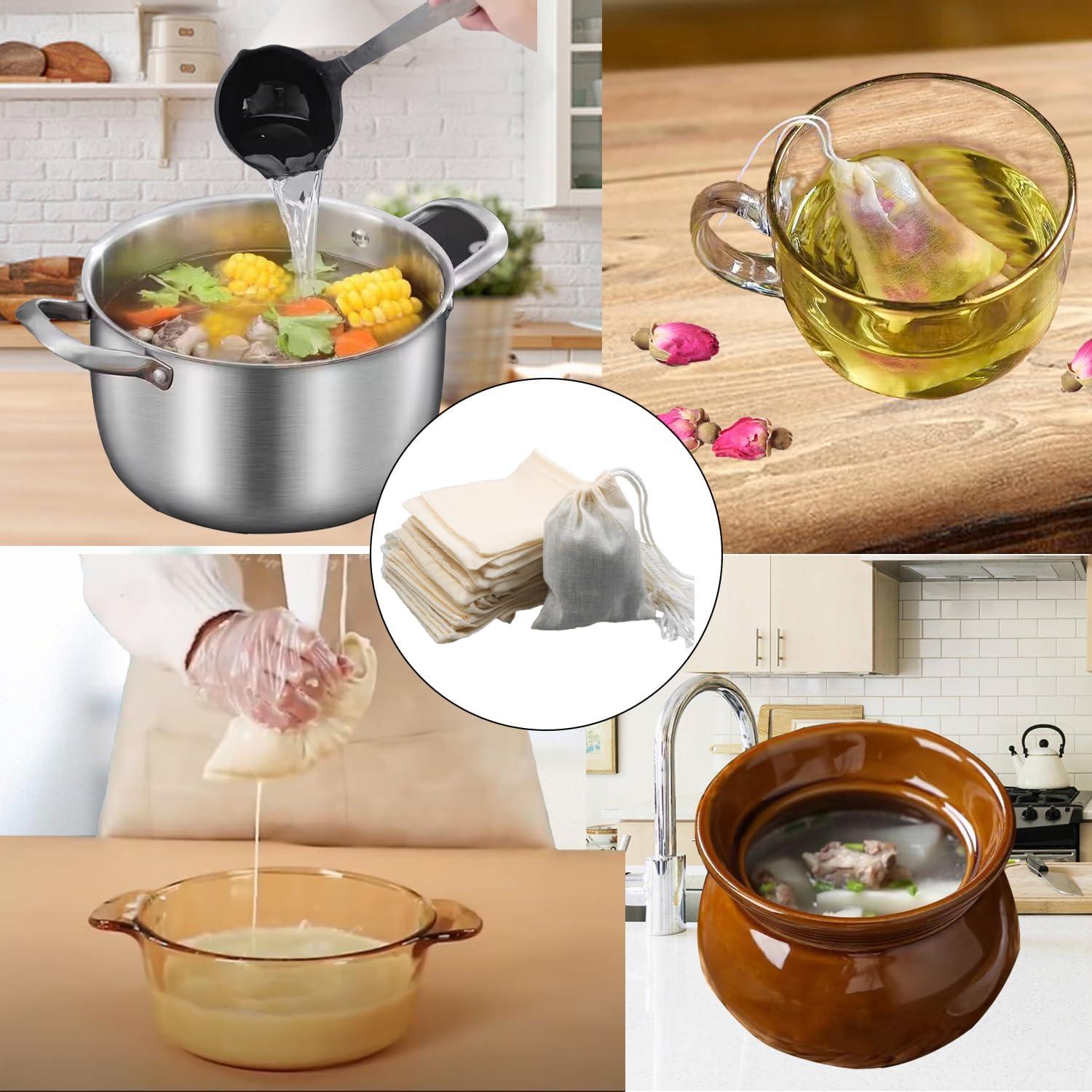 10 Bolsas de Filtro de Té Reutilizables Carrollar 7.62x10.16cm