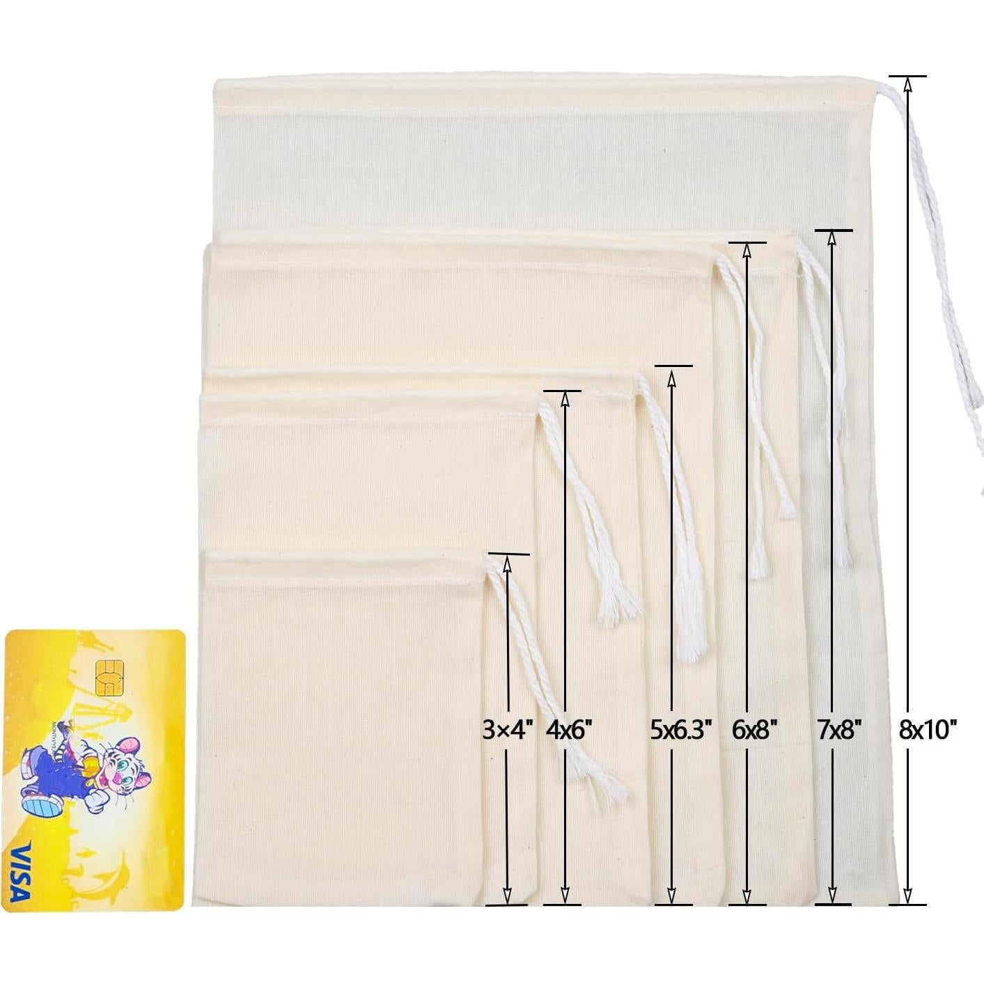 10 Bolsas de Filtro de Té Reutilizables Carrollar 7.62x10.16cm