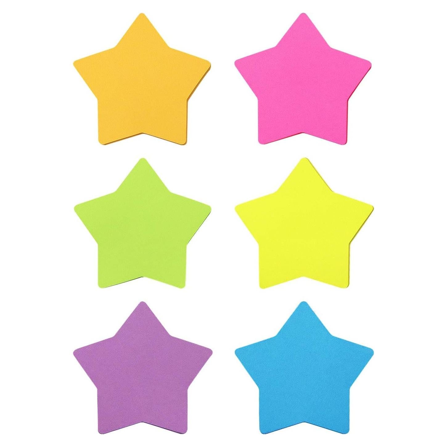 Notas Adhesivas en Forma de Estrella SIMONA 6 Colores 75 Hojas