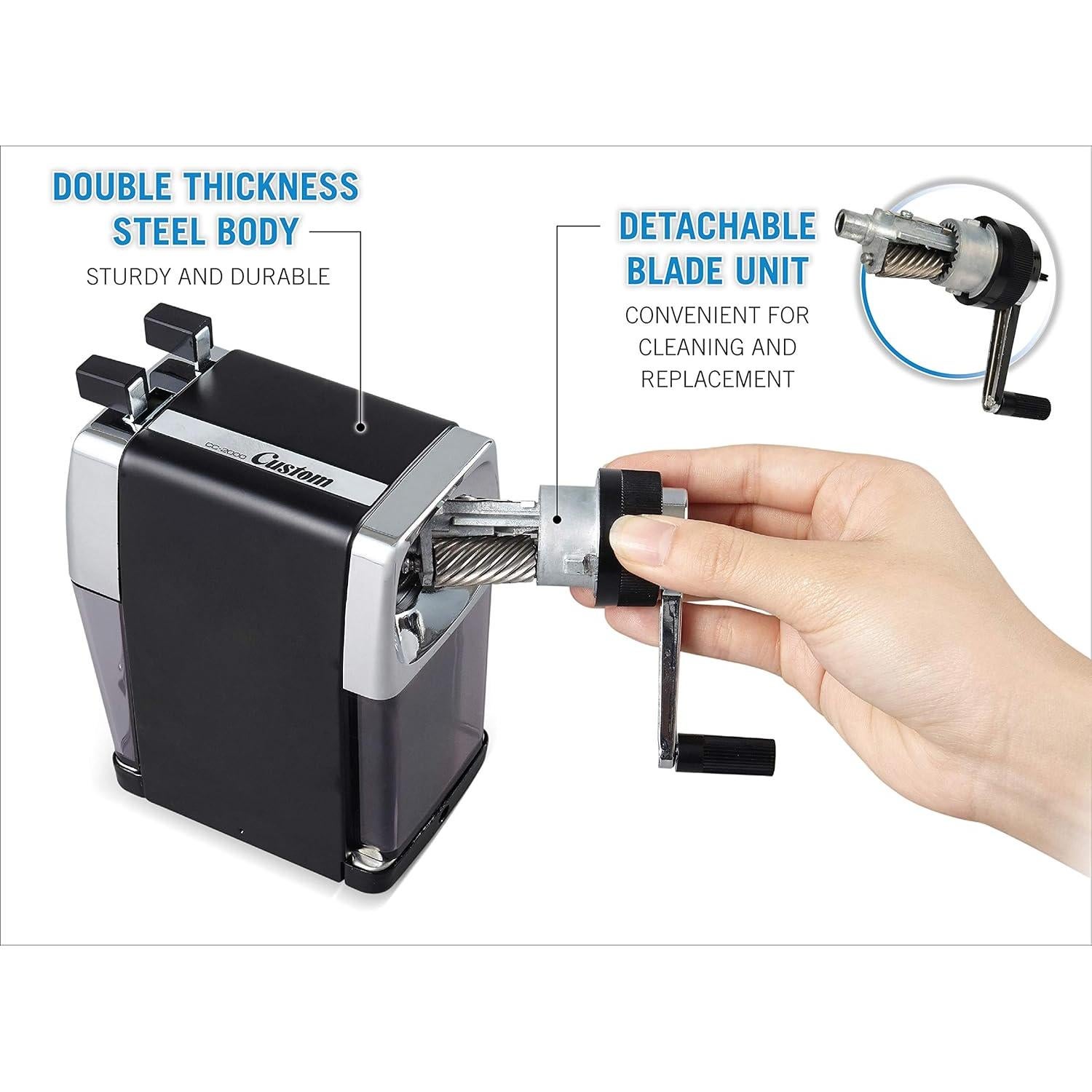 Afilador de Lápices CARL CC-2000 Manual Negro 5 Puntos