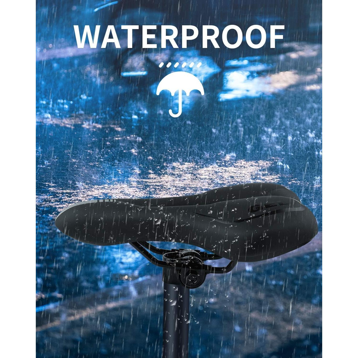 Asiento de Bicicleta Gel MSDADA Impermeable y Cómodo 28x17cm