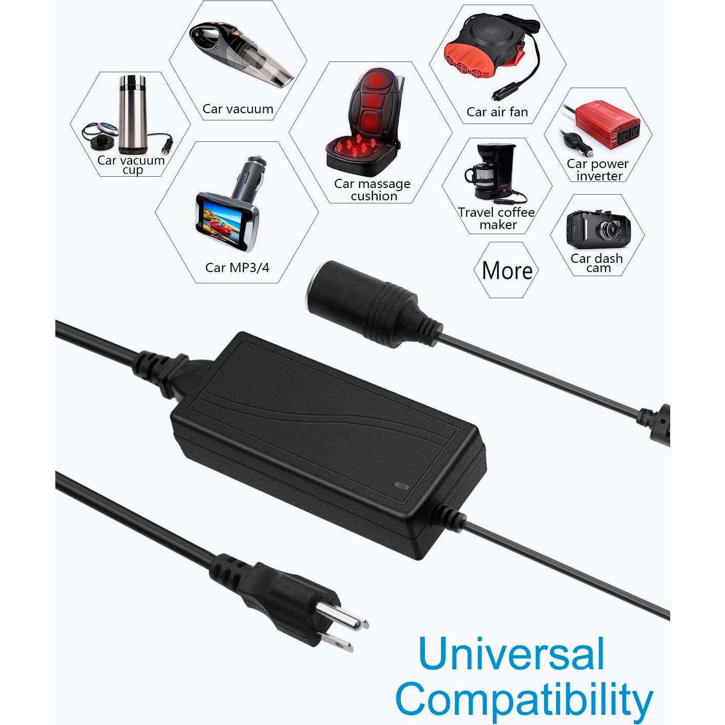 Adaptador ALITOVE 110V a 12V 5A 60W con Cable de 4.1M