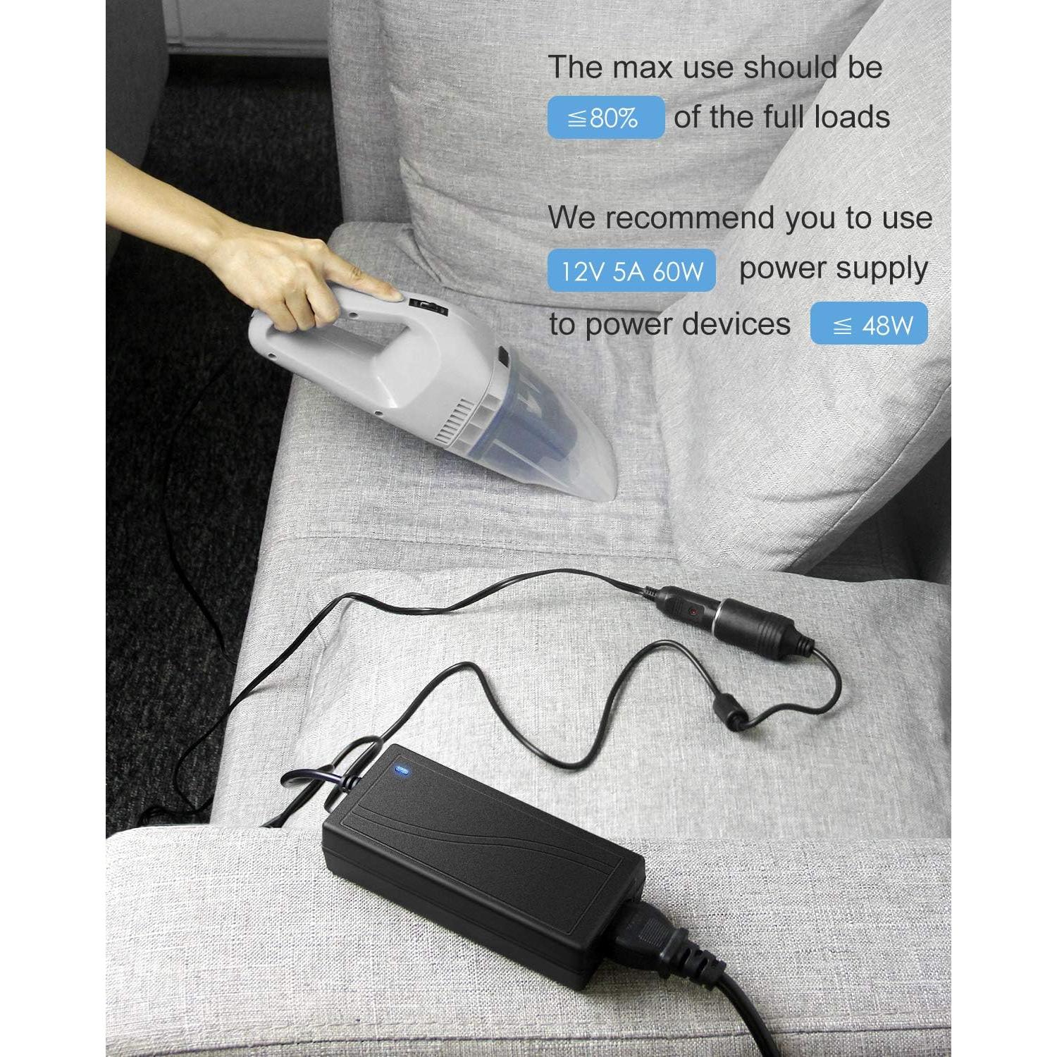 Adaptador ALITOVE 110V a 12V 5A 60W con Cable de 4.1M