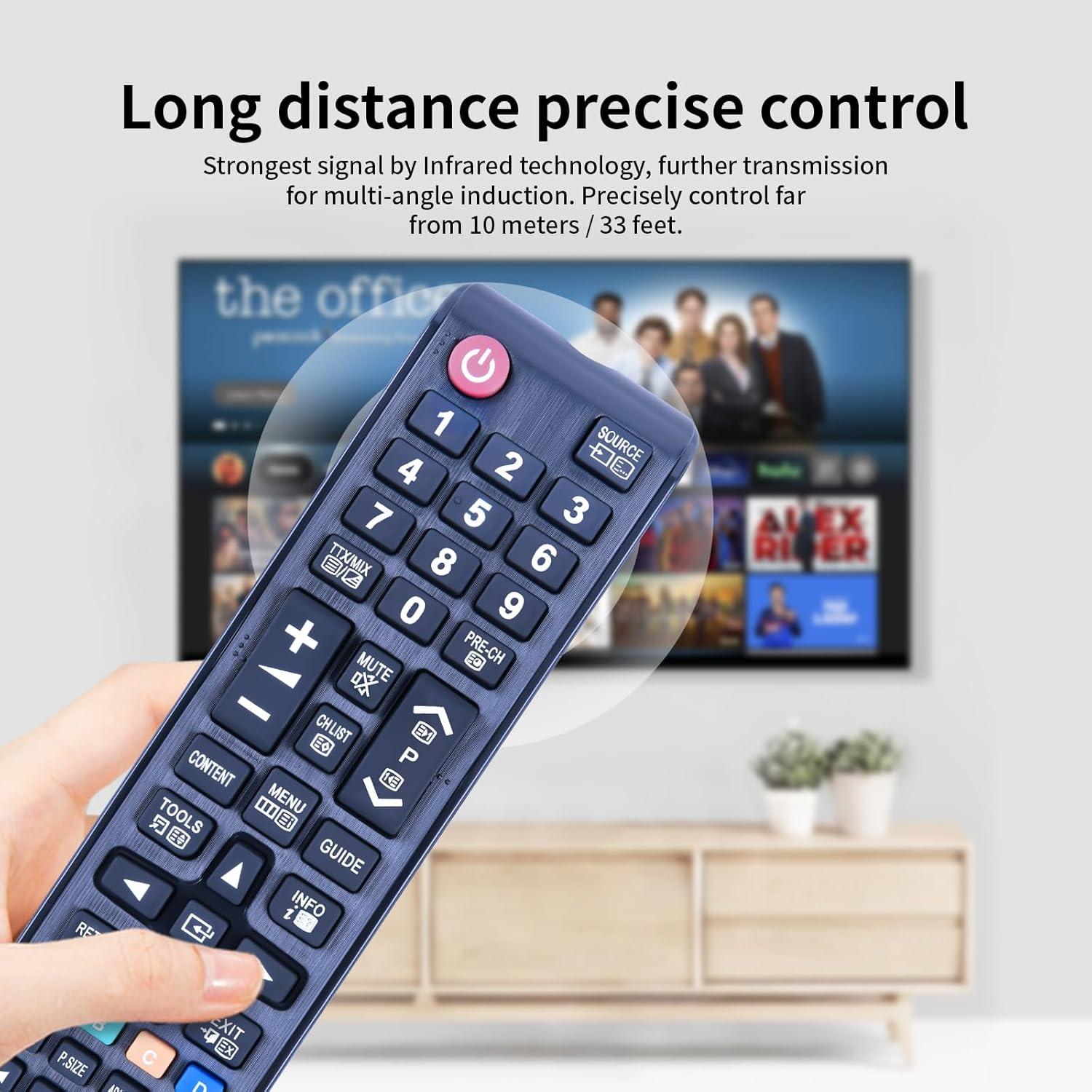 New AA59-00602A Replacement Remote fit for Samsung TV AA59-00600A AA59-00743A AA59-00619A AA59-00622A AA59-00617A UE32EH5000 UE32EH5000K UE32EH5000W UE40EH5000W UE26EH4000W UE32EH4000W LT23A750ND