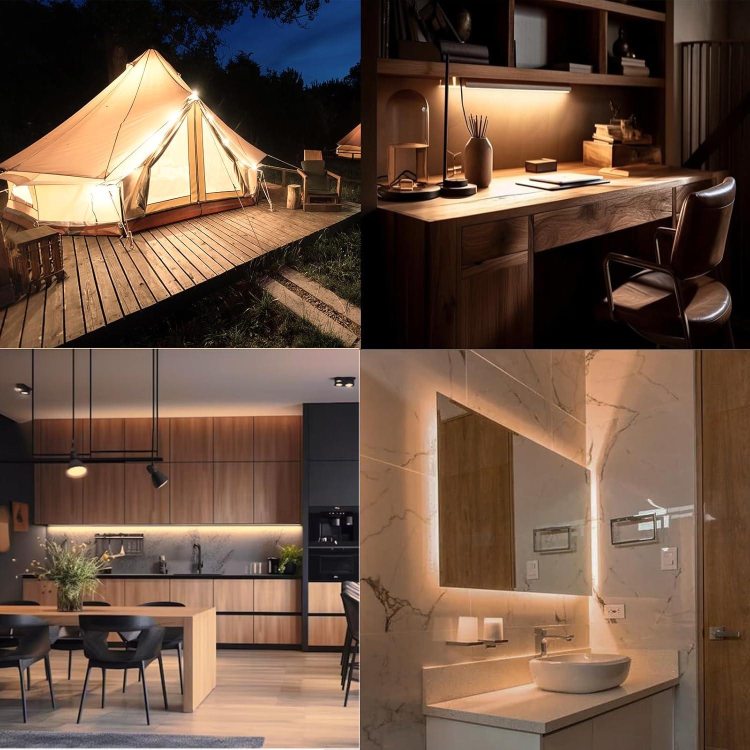 Tira LED USB 5V 3m Tesfish 3500K Blanco Cálido Impermeable