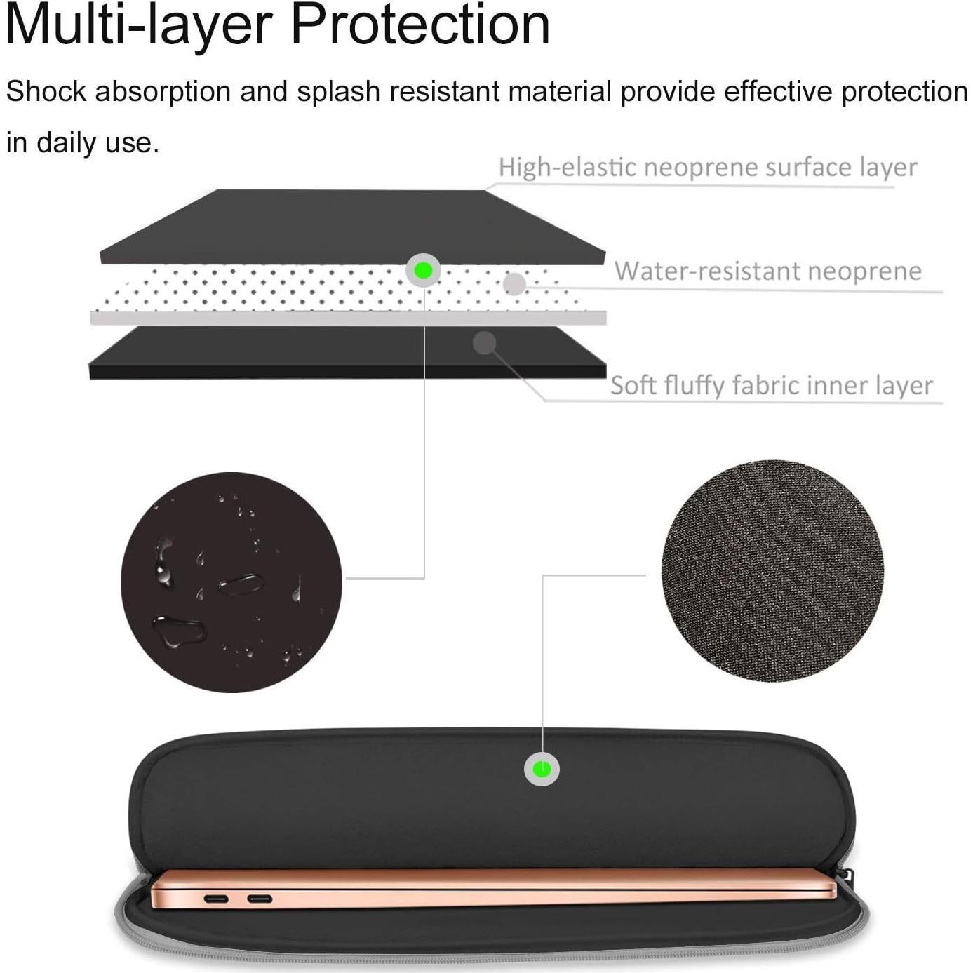 Funda para Tableta HESTECH Negra para iPad y Galaxy Tab 11"