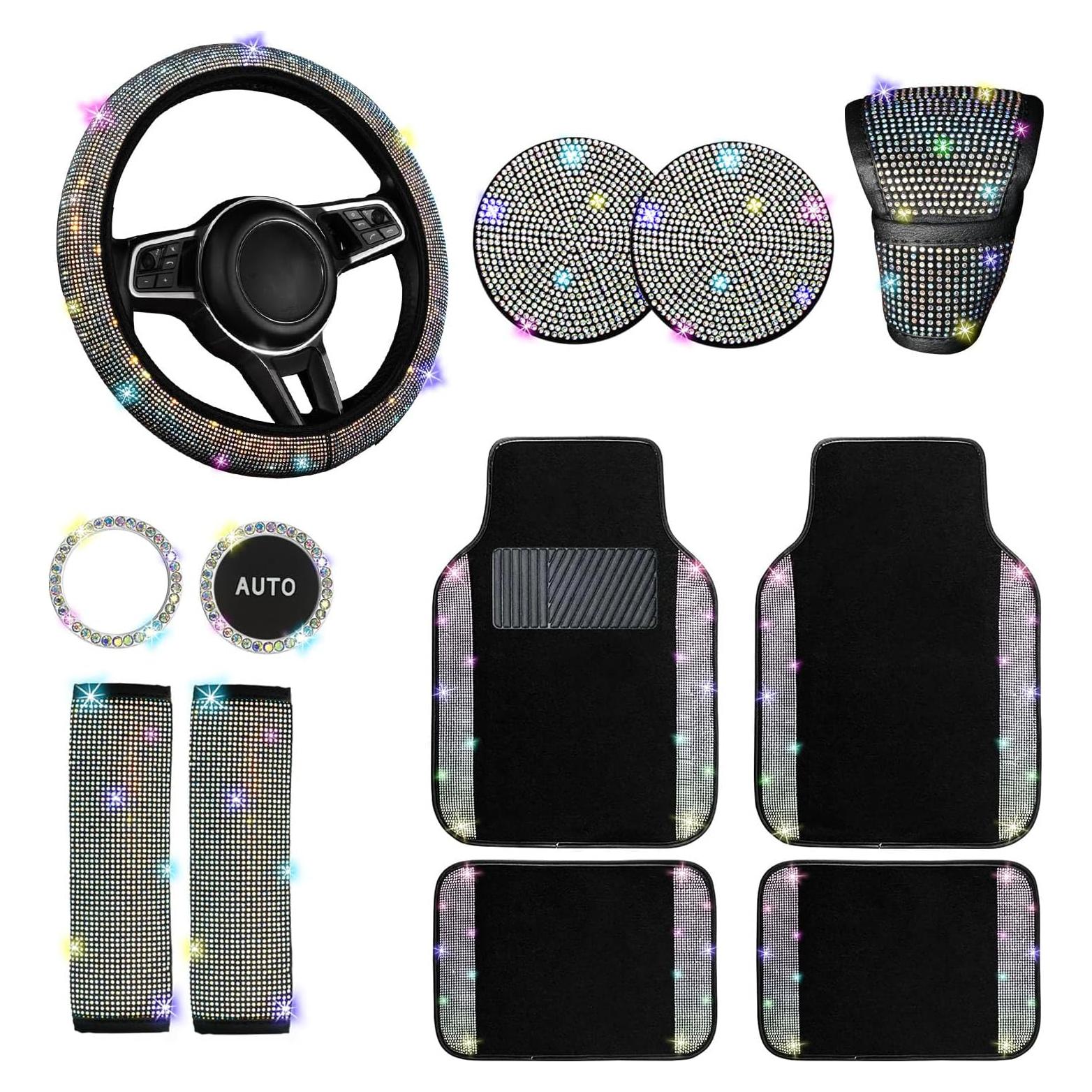 Juego de Accesorios Brillantes NBTEPEM 12 Piezas para Auto