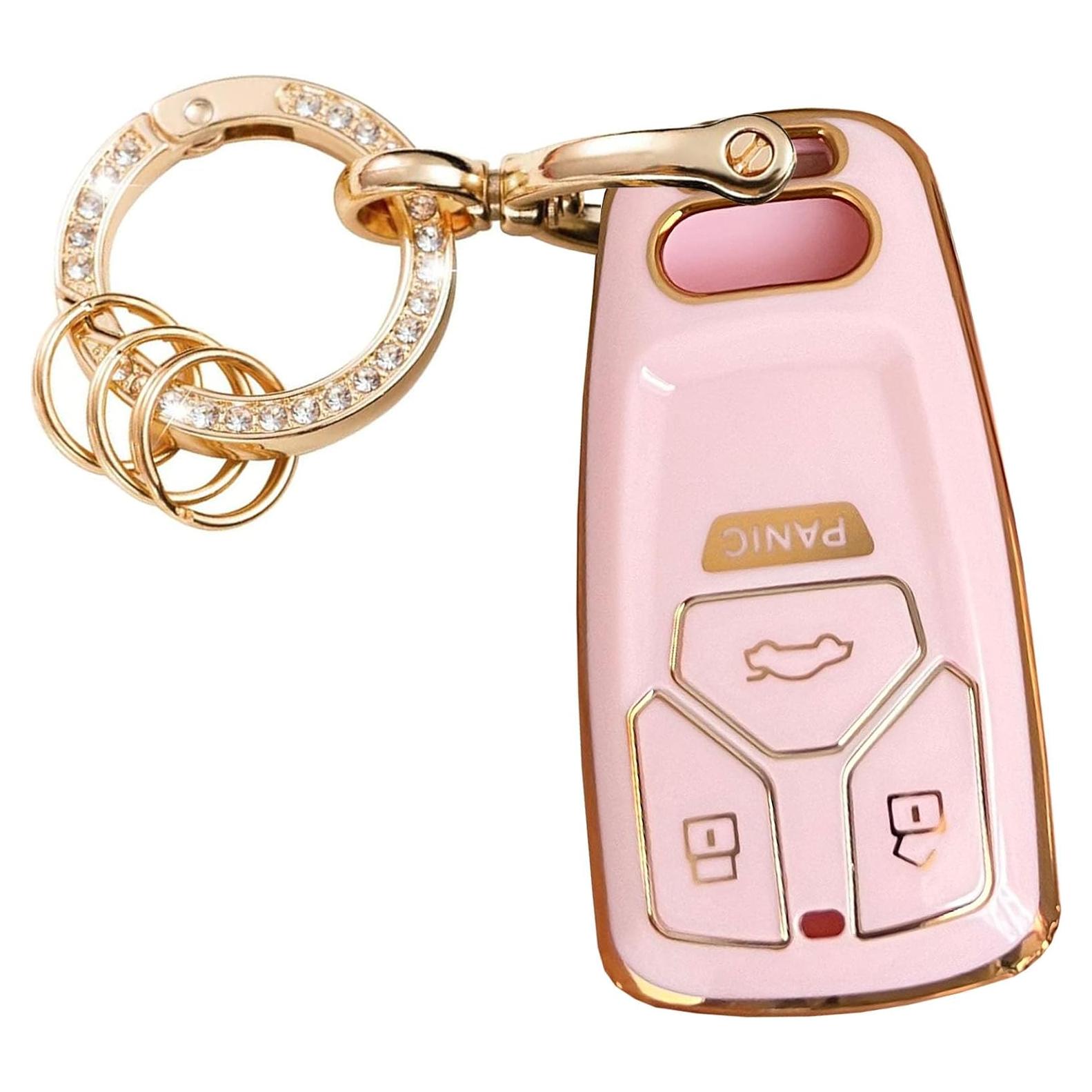Cubierta de llave Audi A3 A4 A5 A6 A7 Q5 Q7 TT TTS Dorado-Rosa