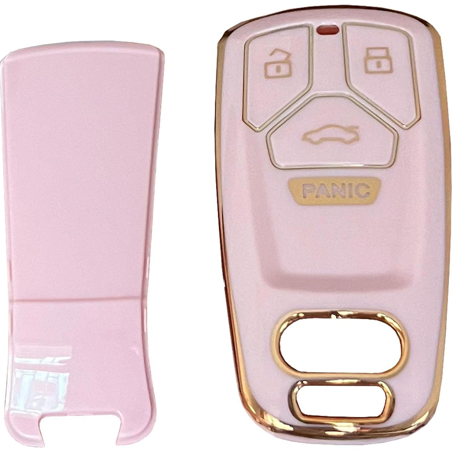 Cubierta de llave Audi A3 A4 A5 A6 A7 Q5 Q7 TT TTS Dorado-Rosa
