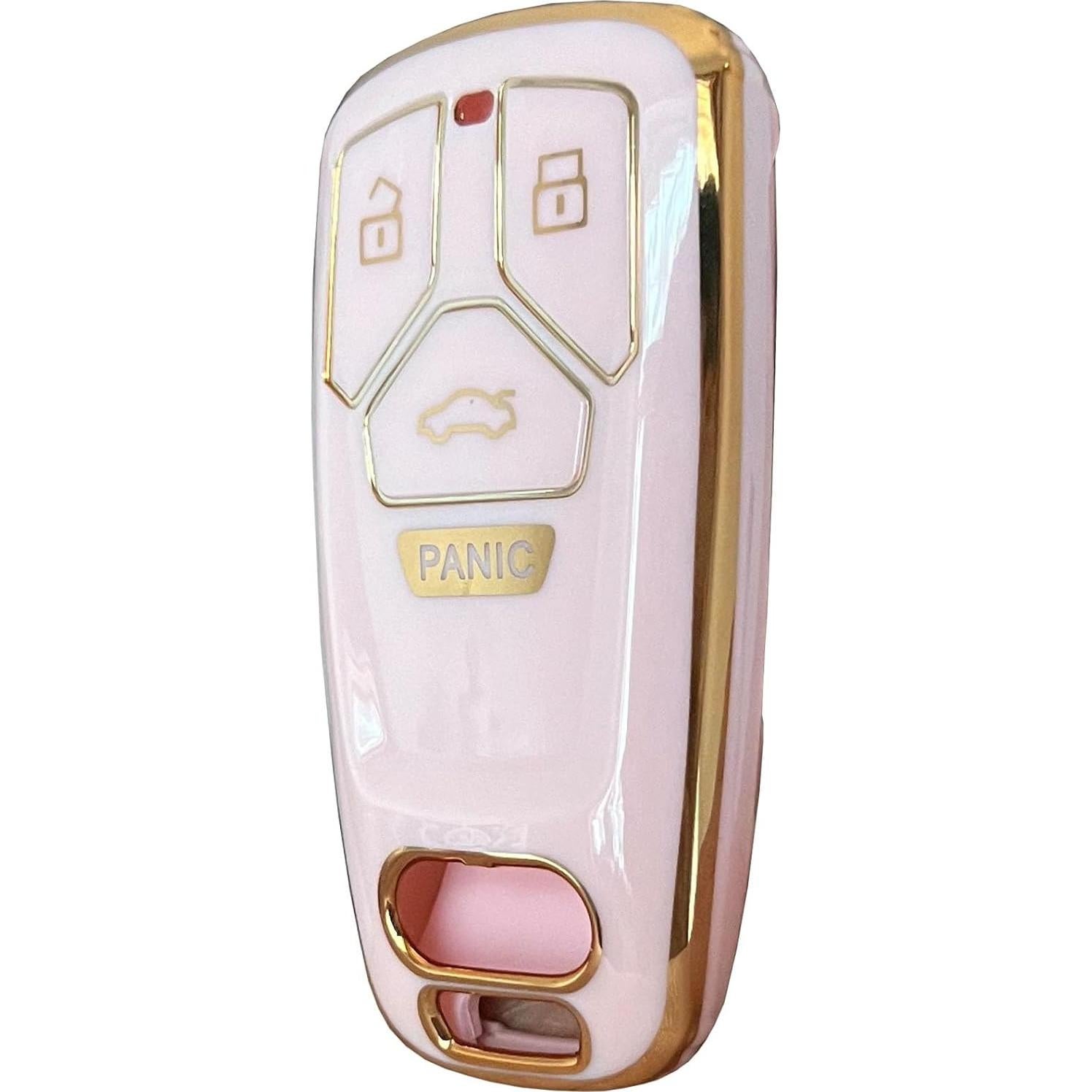 Cubierta de llave Audi A3 A4 A5 A6 A7 Q5 Q7 TT TTS Dorado-Rosa