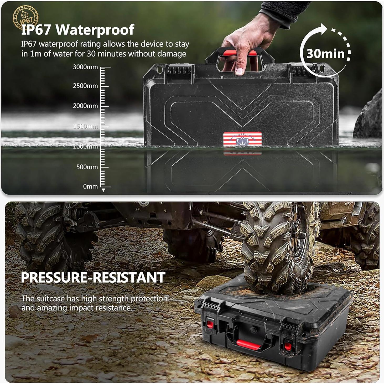 Estuche Duro Kinghardcase para 5 Pistolas y 21 Revistas