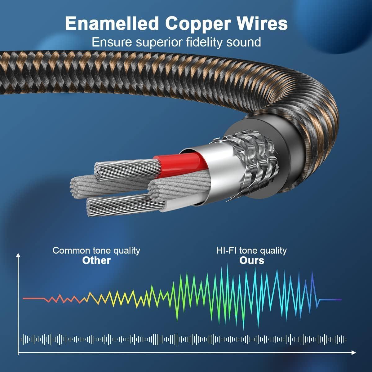 Divisor RCA EMK 1 Hembra a 2 Machos 30cm Cable Trenzado