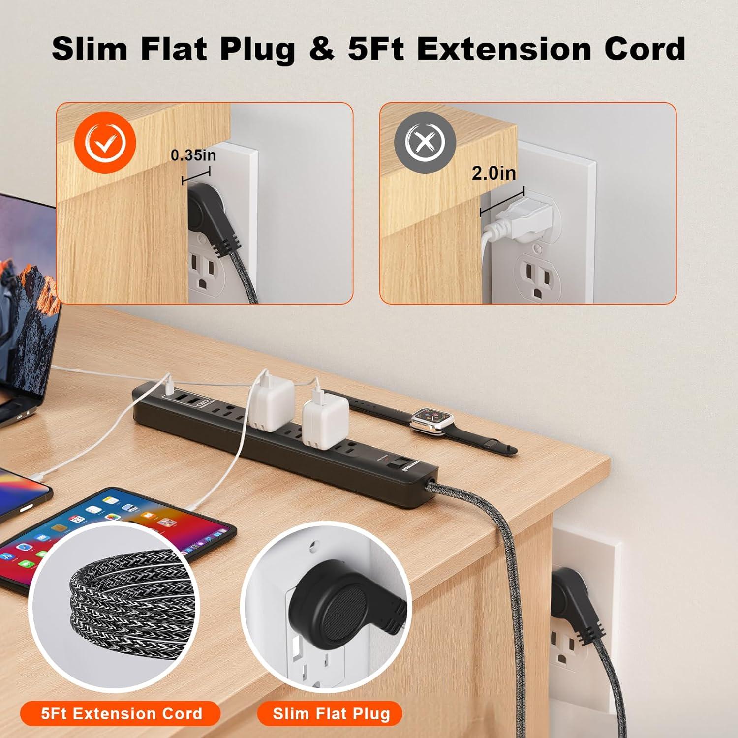 Regleta de Sobretensión Oviitech 6 Salidas y 3 USB 1.52m