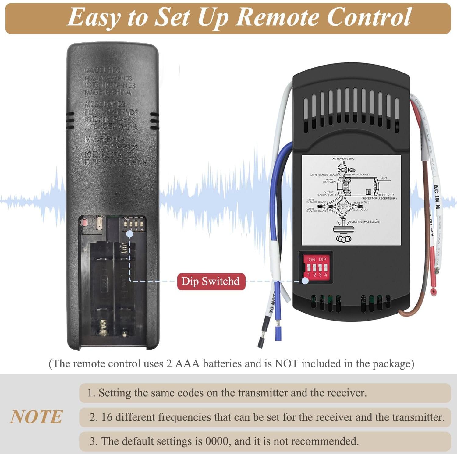 Control Remoto Universal para Ventilador de Techo Prichor HD3