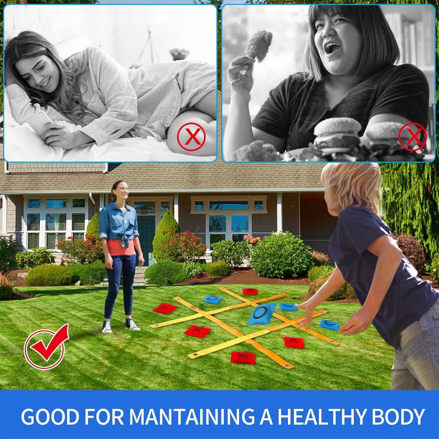 Juego de Tres en Raya Gigante NUOERSAI 121 cm Portátil