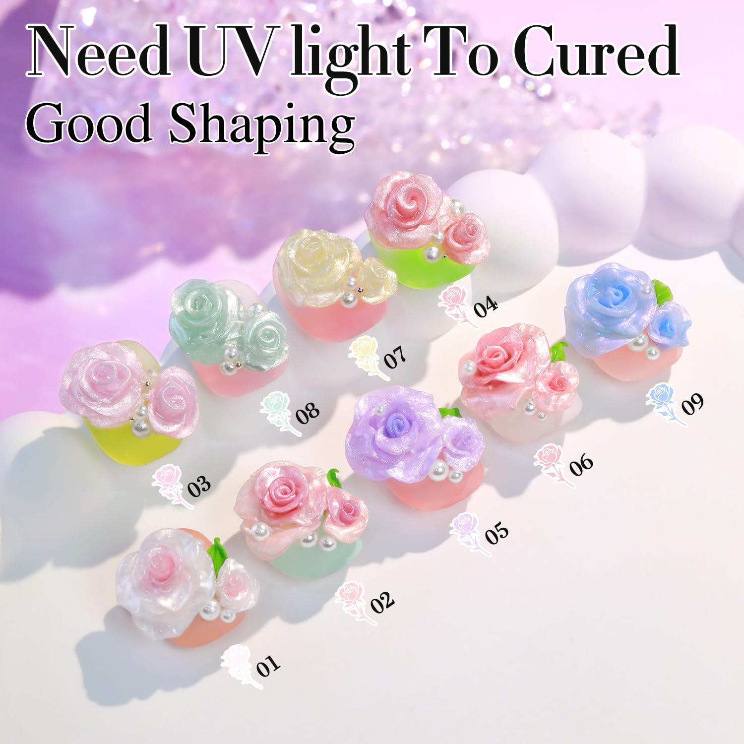 Gel de Uñas 3D Doble Ritmo Azul 0.5 Oz para Esculpido