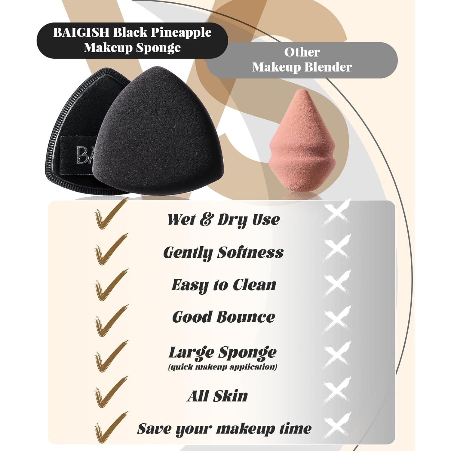 Juego de Esponjas de Maquillaje Triangulares BAIGISH 2Pack