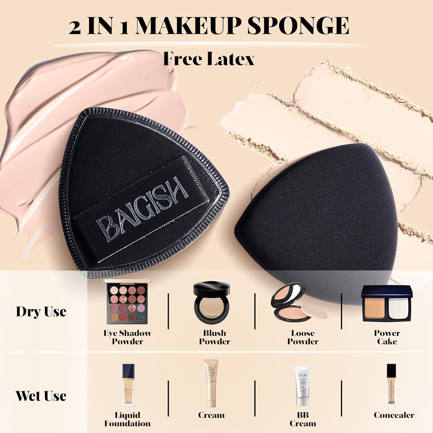 Juego de Esponjas de Maquillaje Triangulares BAIGISH 2Pack