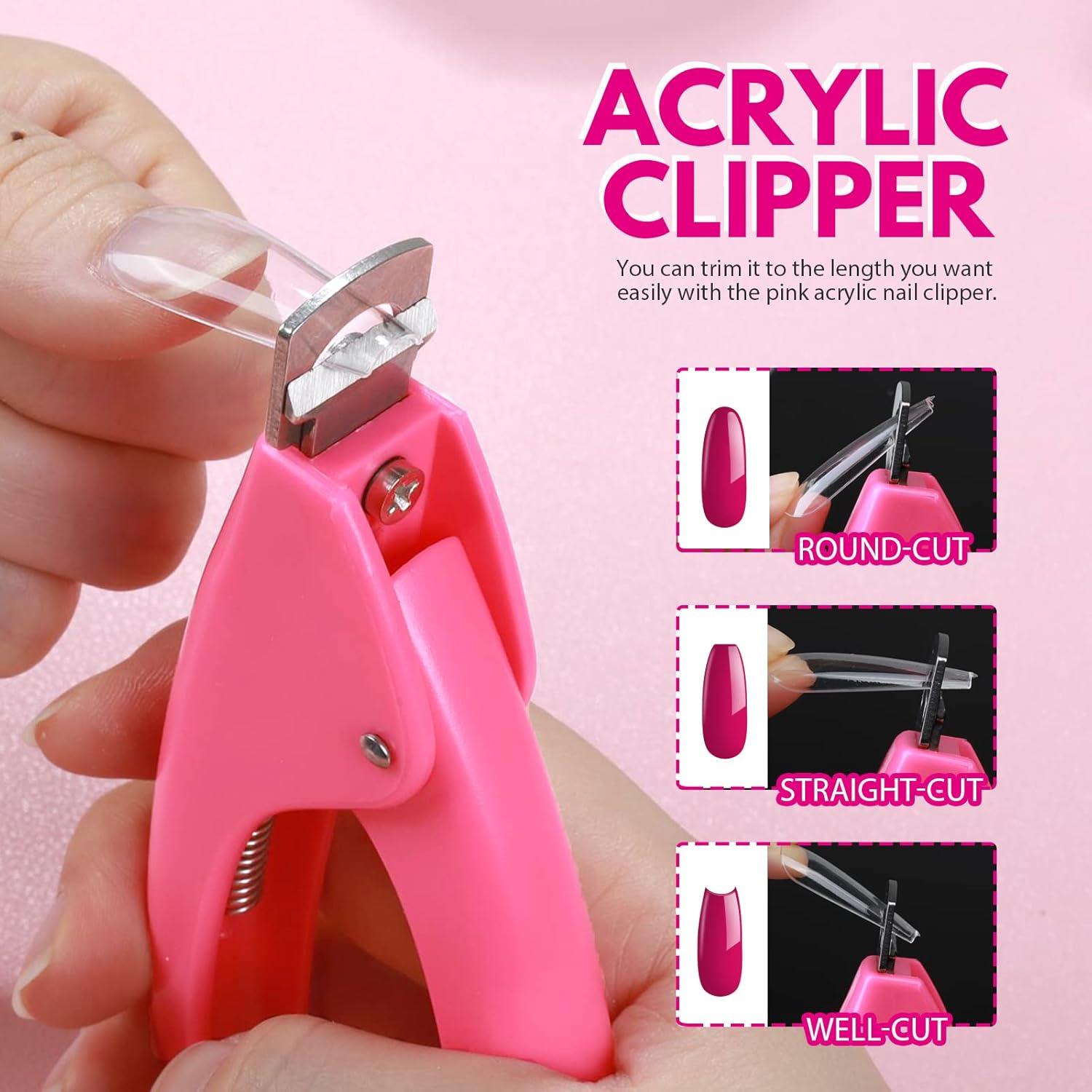 Kit de Uñas Postizas Transparentes Teenitor 600 Pcs Coffin