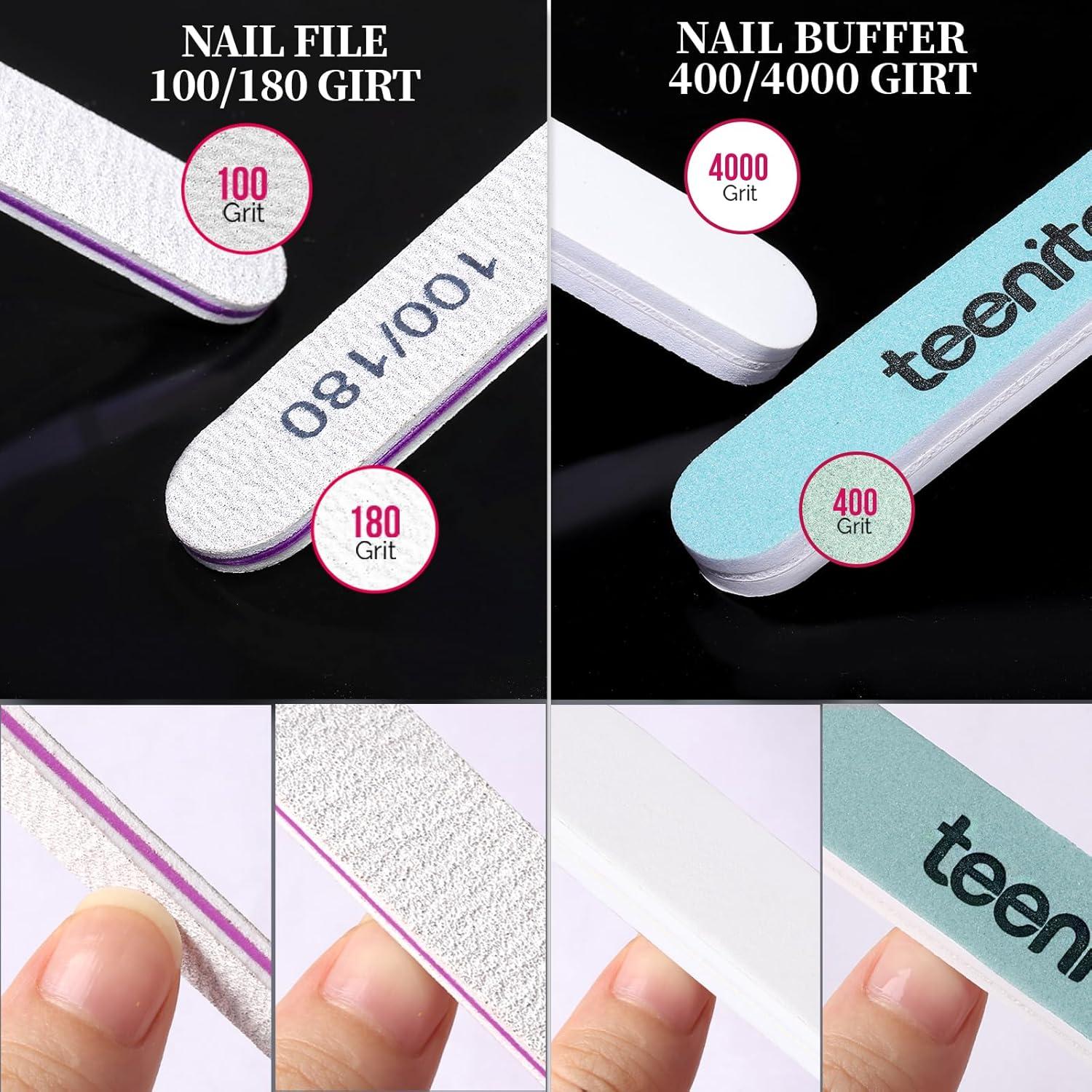 Kit de Uñas Postizas Transparentes Teenitor 600 Pcs Coffin