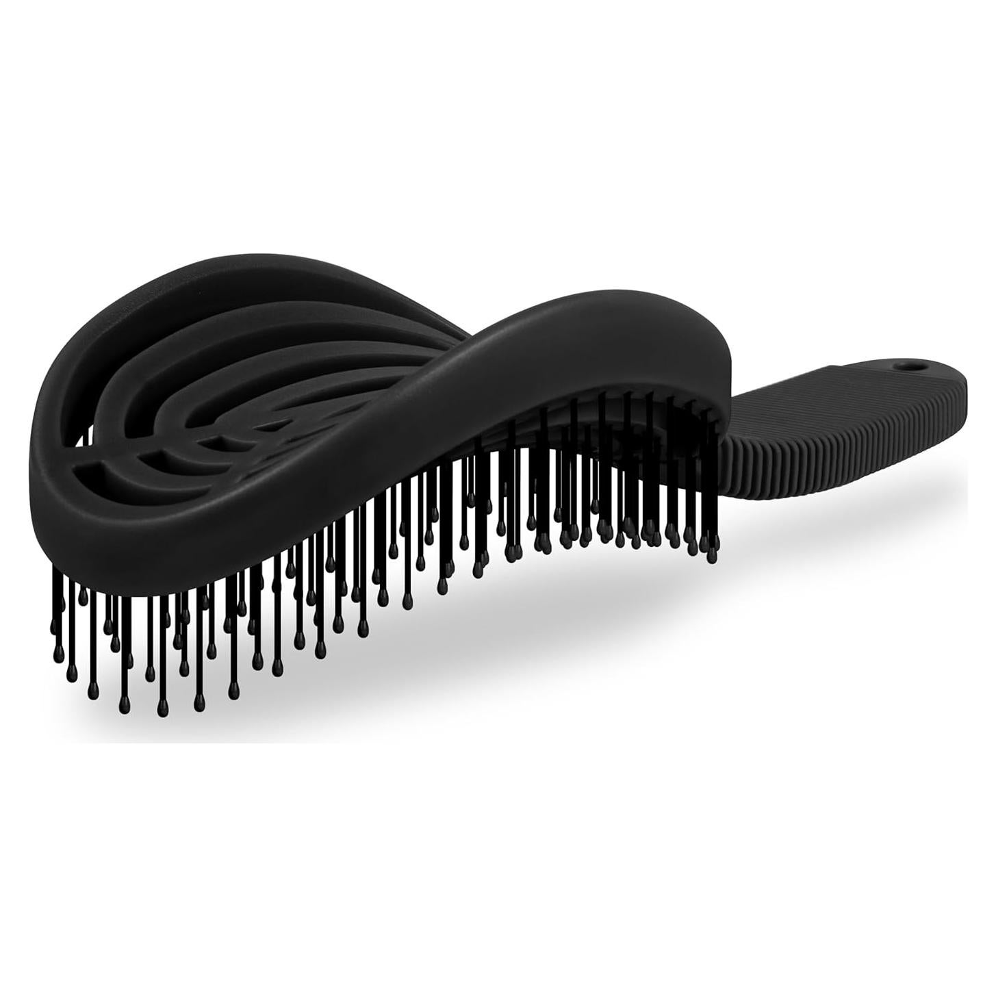 Cepillo Desenredante Doble Curvado NuWay 4Hair Negro