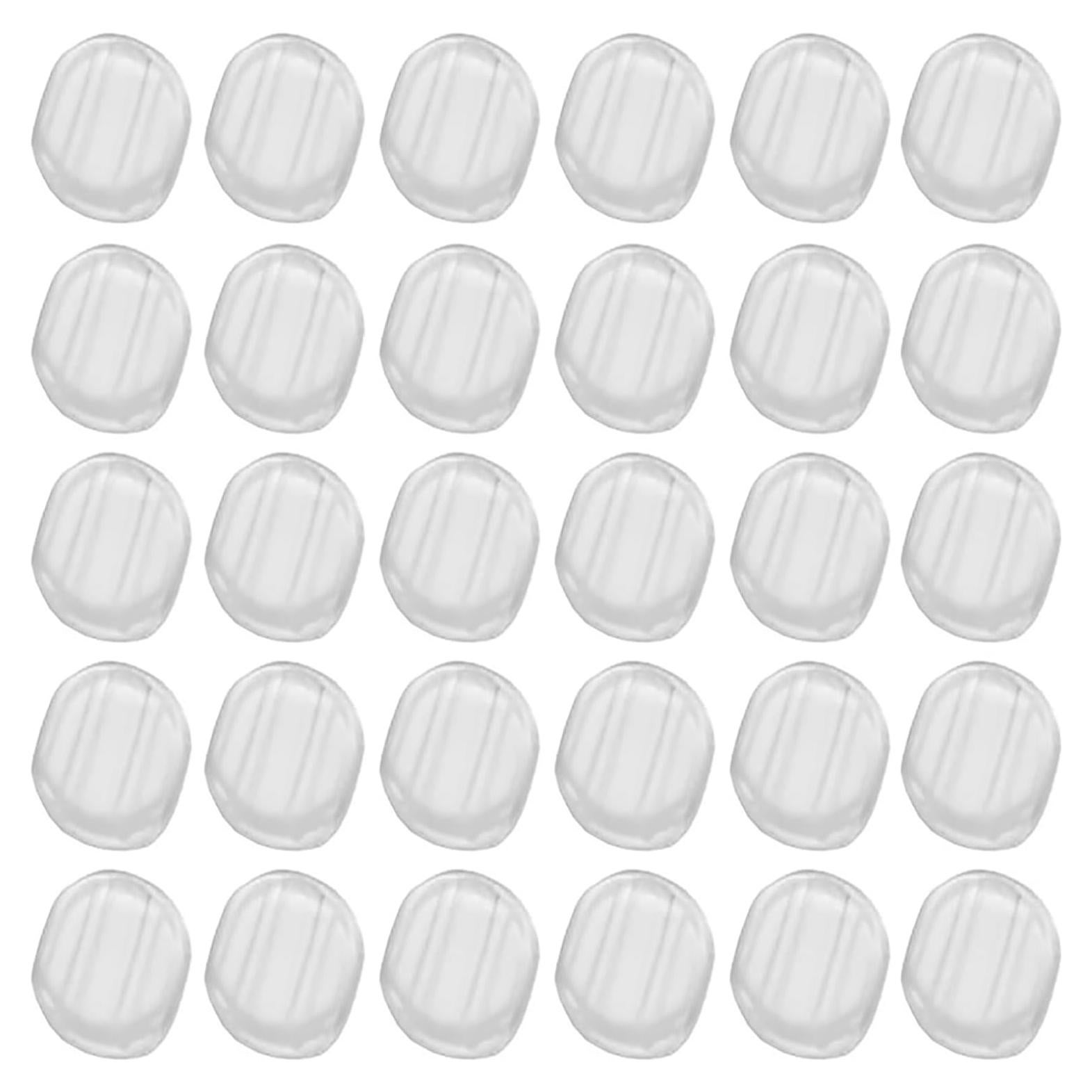 30 Almohadillas de Silicona para Pendientes Clip On XIWENQUKU 12x15mm