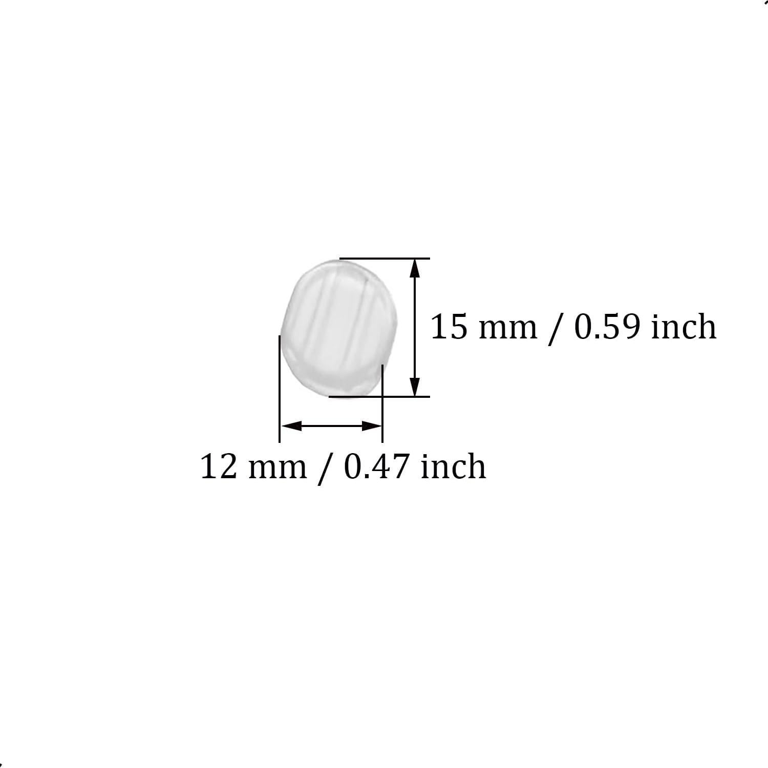 30 Almohadillas de Silicona para Pendientes Clip On XIWENQUKU 12x15mm
