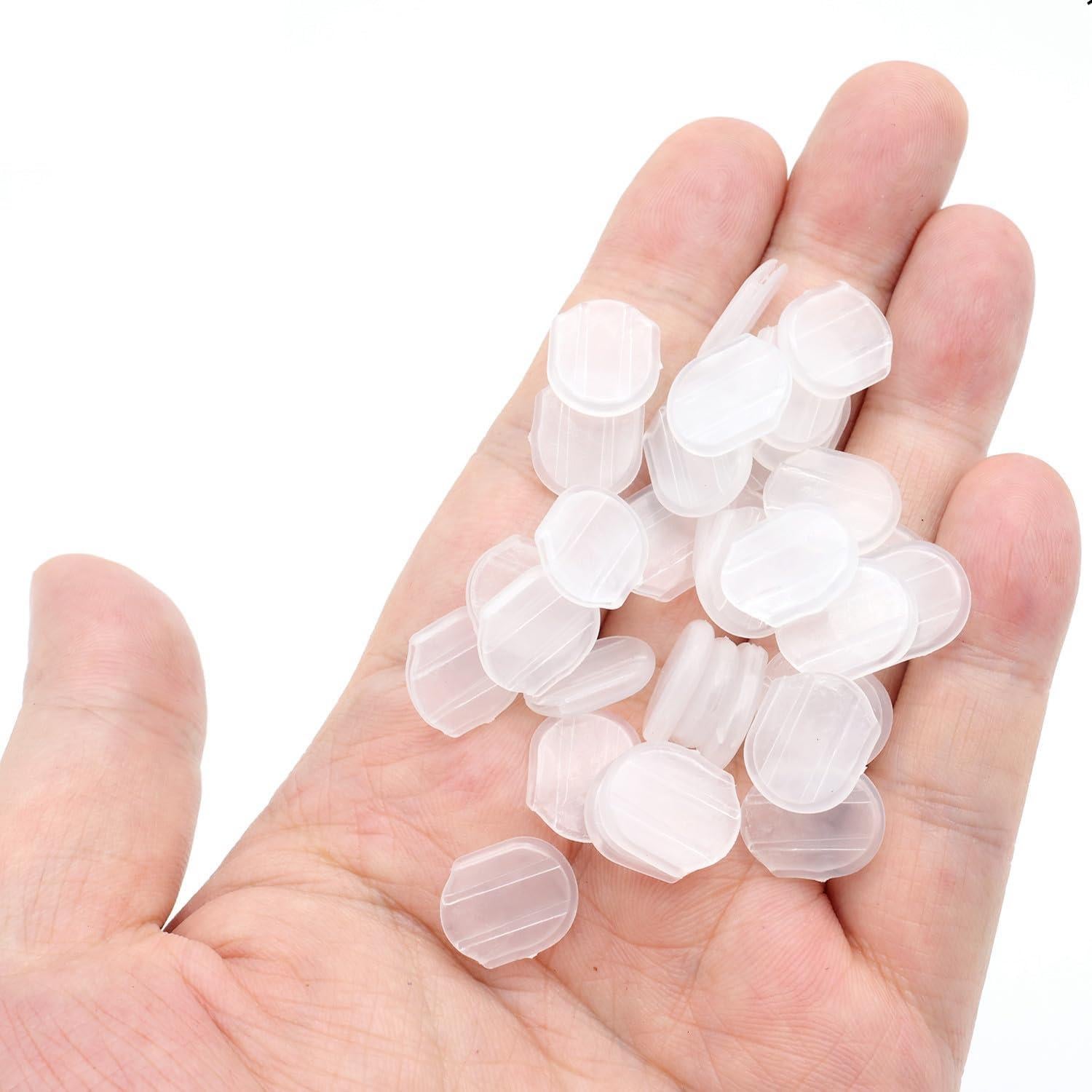 30 Almohadillas de Silicona para Pendientes Clip On XIWENQUKU 12x15mm