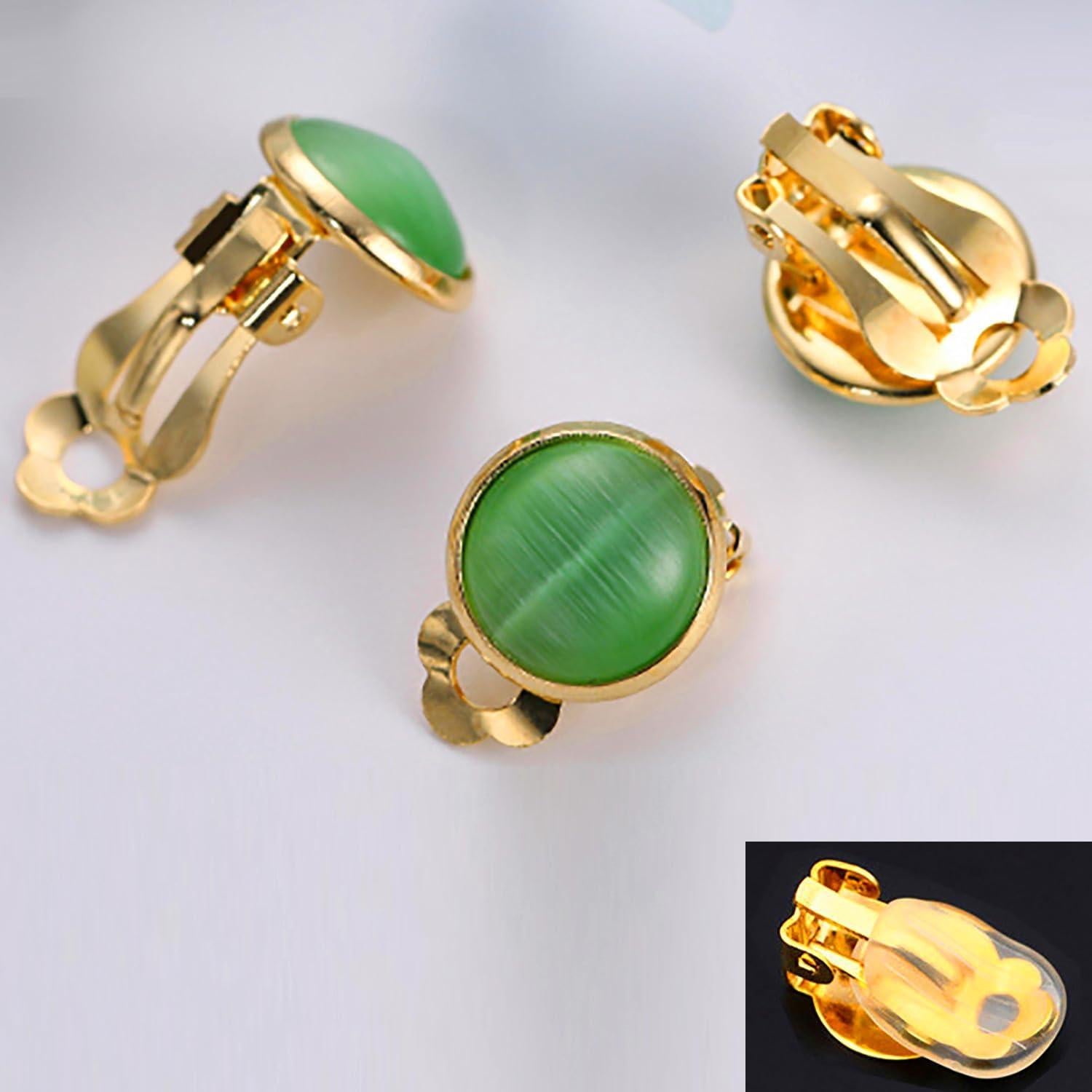 30 Almohadillas de Silicona para Pendientes Clip On XIWENQUKU 12x15mm