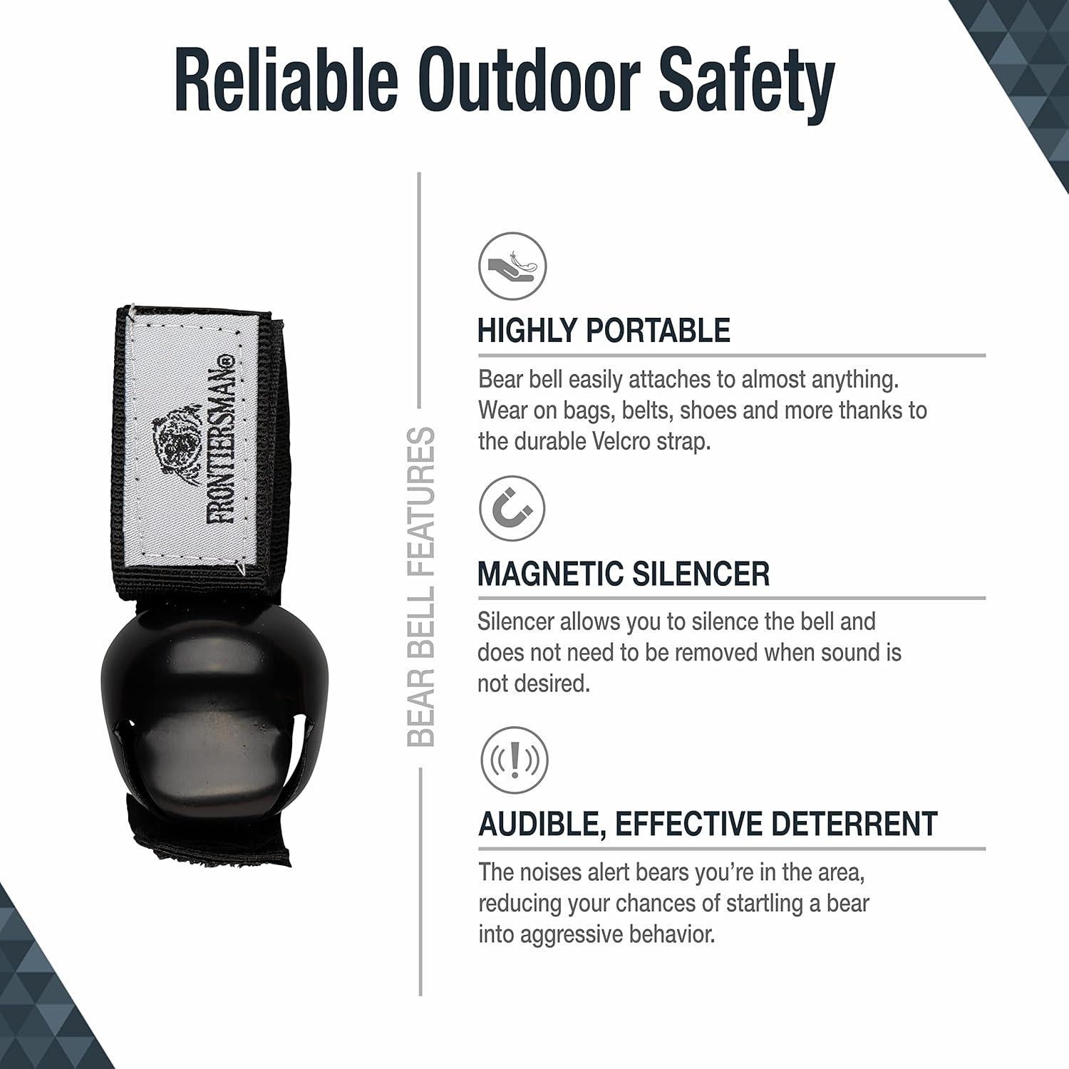 Campana para Osos SABRE Frontiersman Negra, Silenciador Magnético