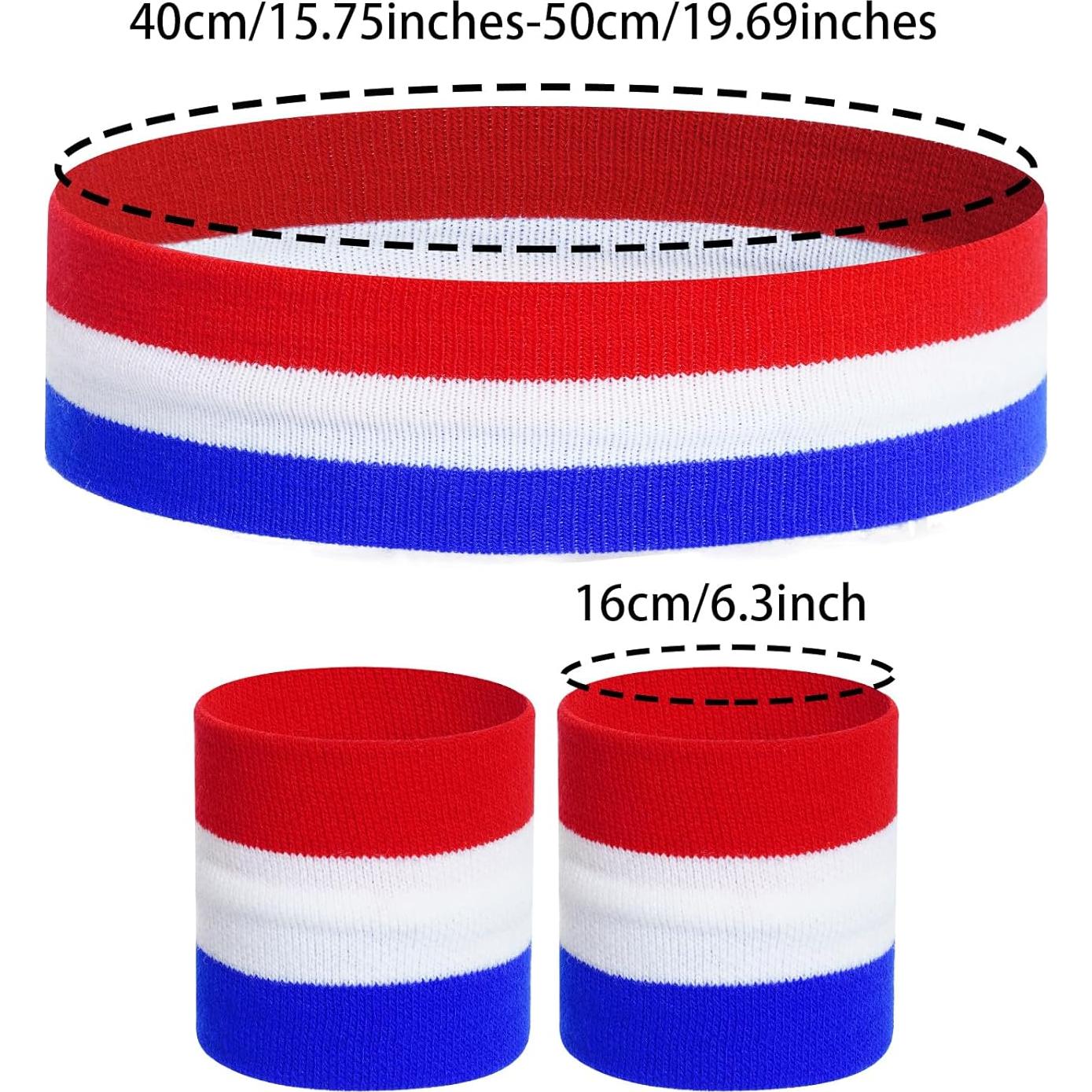 Conjunto Diadema y Muñequera Bandera Americana Unisex