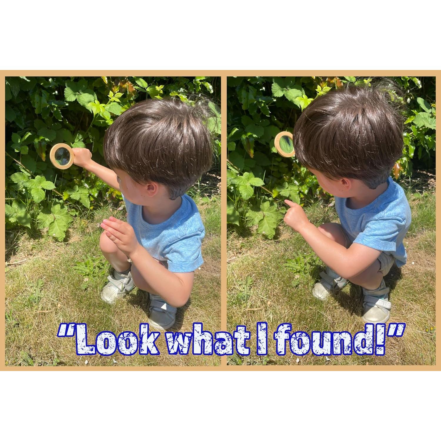 Conjunto de Aventura Hero Brands - 2 Lupas de Madera 3x y 5x