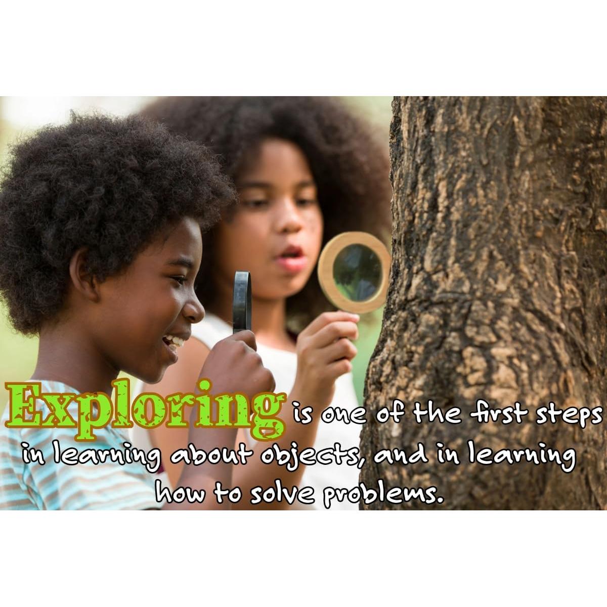 Conjunto de Aventura Hero Brands - 2 Lupas de Madera 3x y 5x