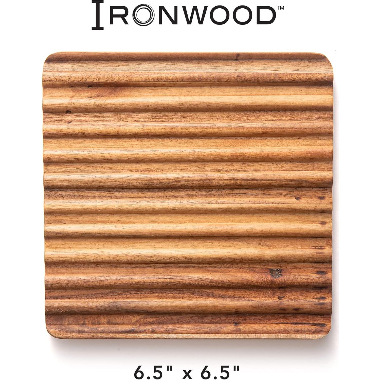 Set de 2 Trivets de Madera de Acacia Ironwood Gourmet Sedona