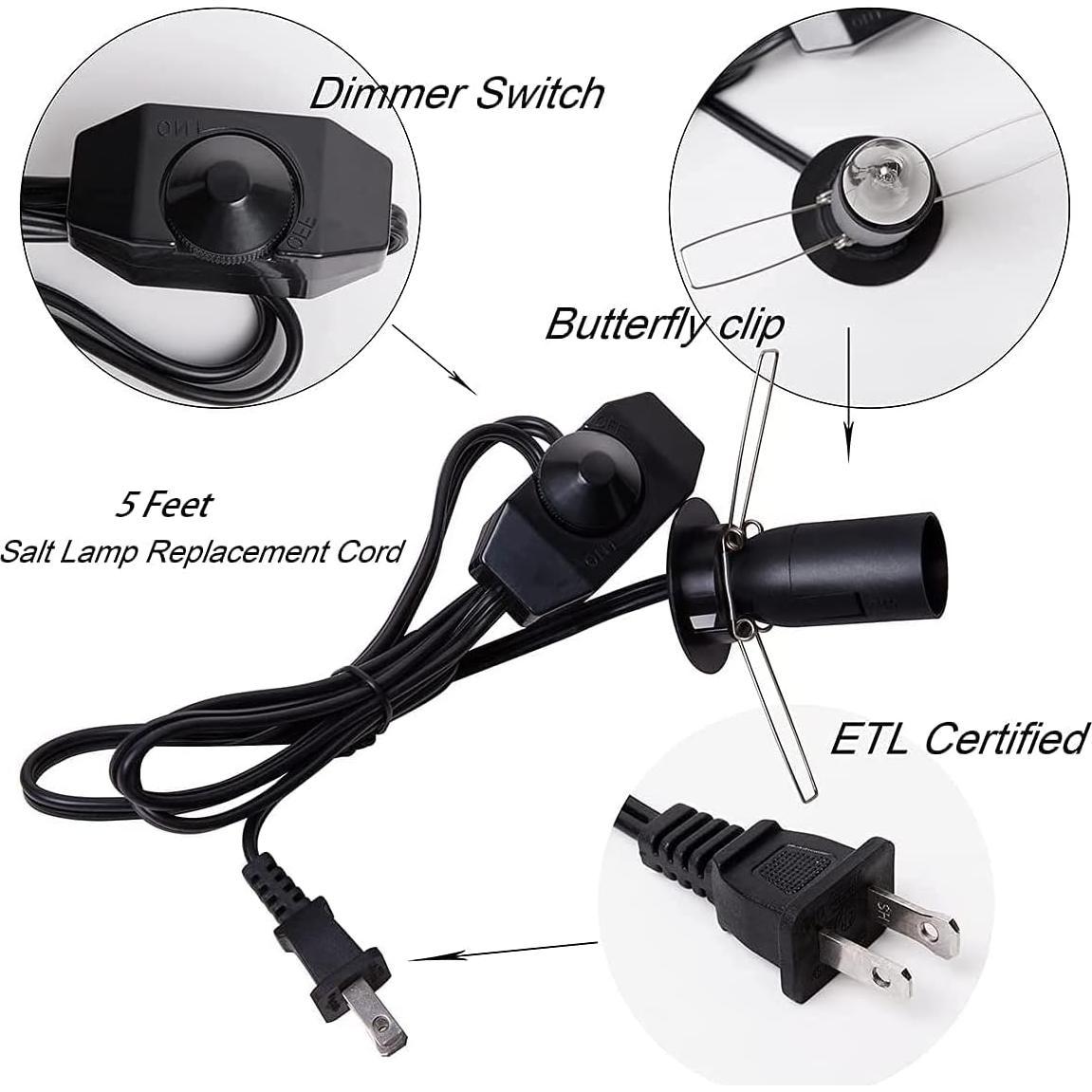 Cable de Lámpara de Sal OHLGT con 6 Bombillas Halógenas 15W