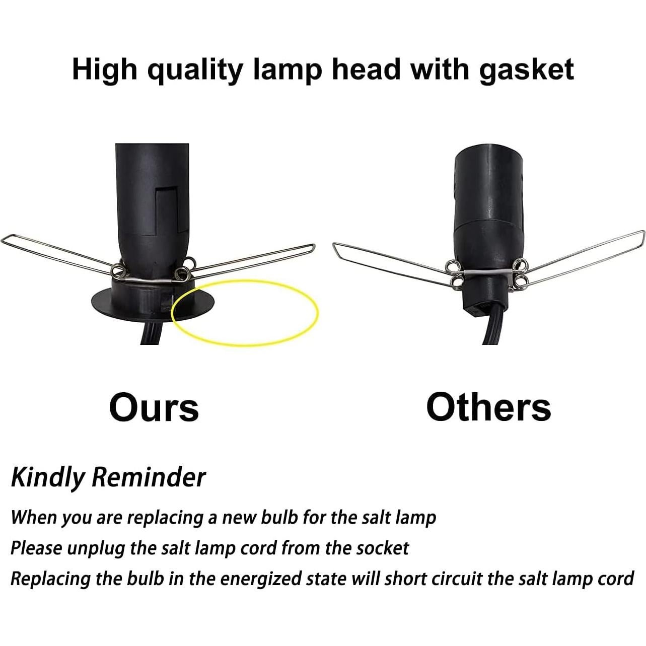 Cable de Lámpara de Sal OHLGT con 6 Bombillas Halógenas 15W