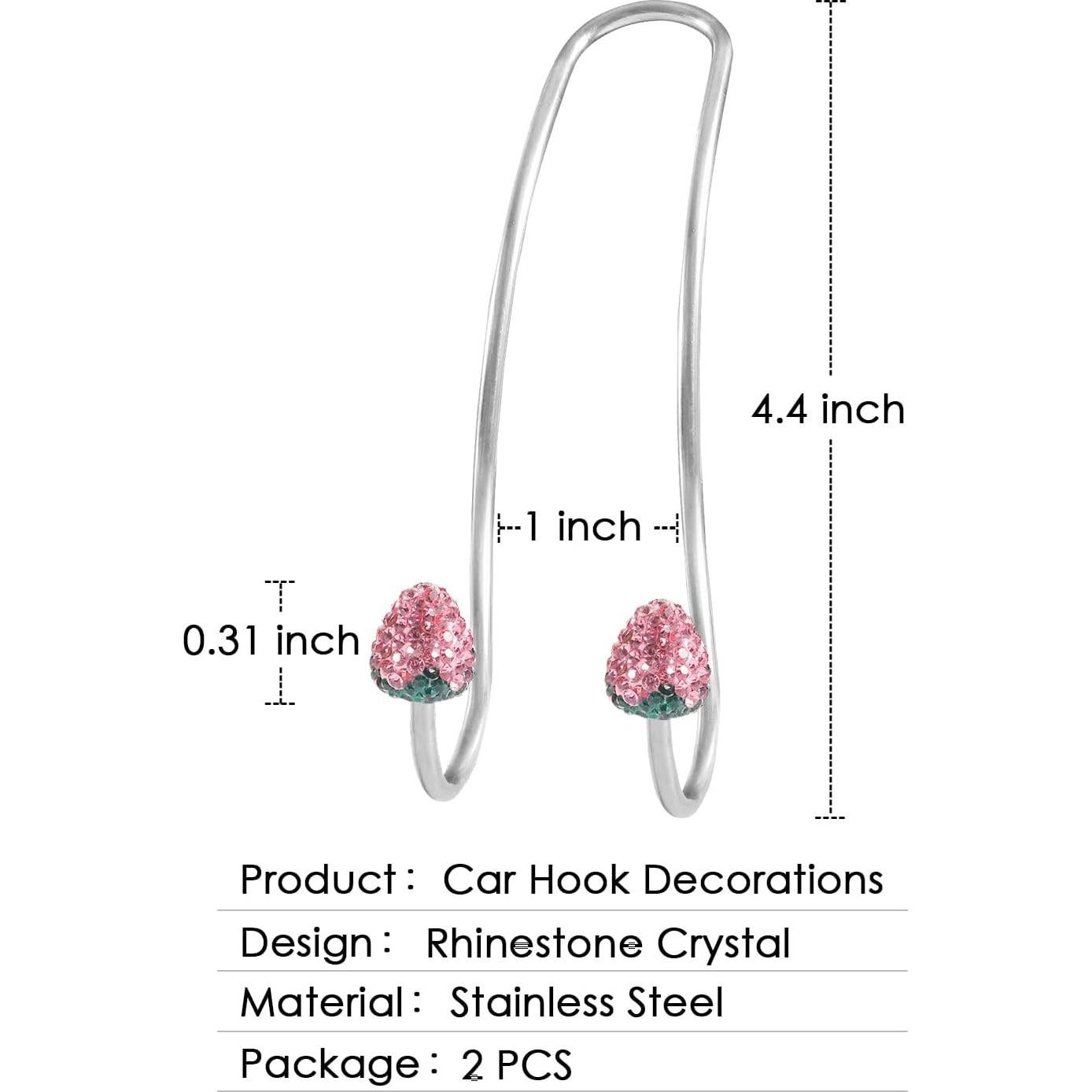 Ganchos de Coche Guoord Rosa Brillante para Bolsos - 2 Pcs