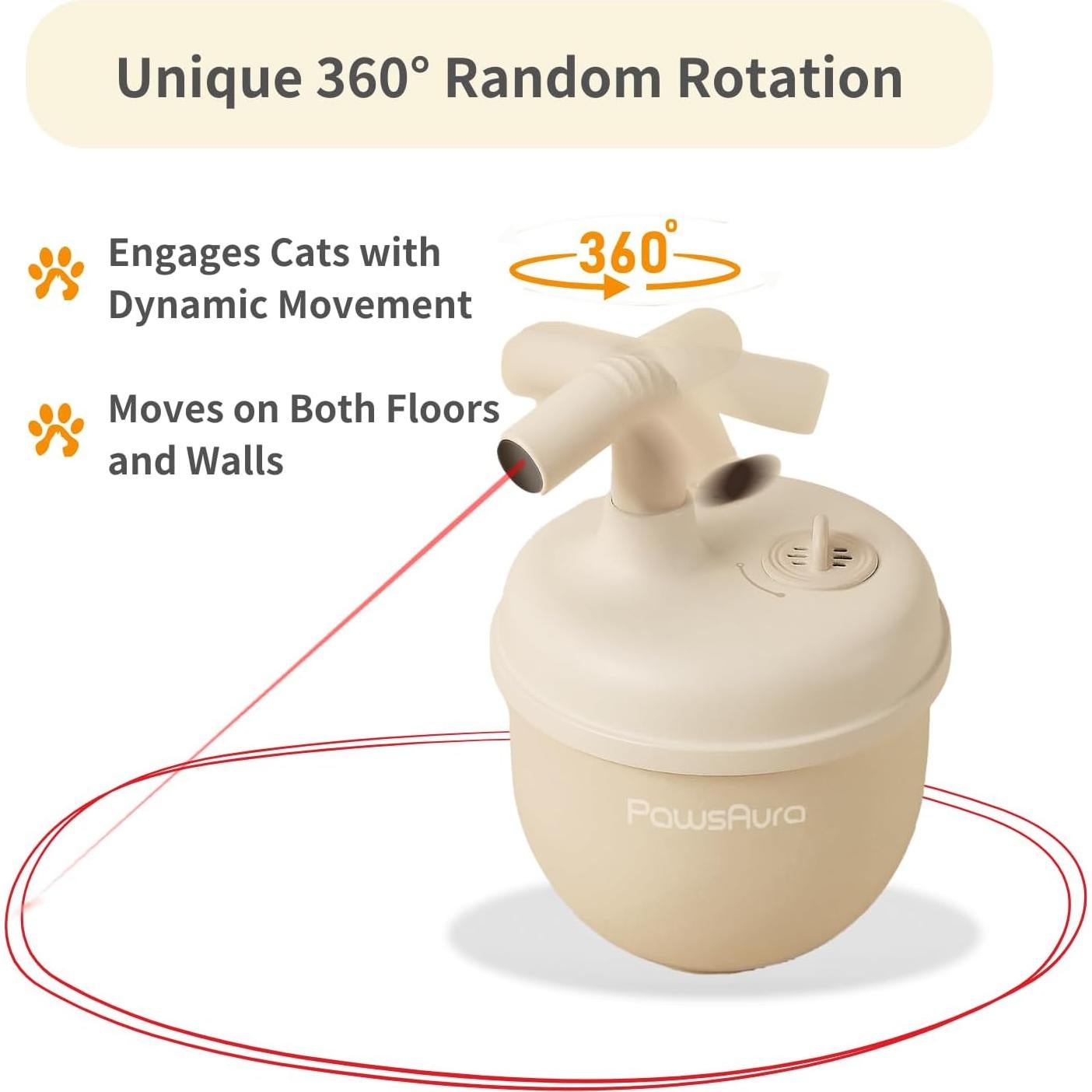 Juguete Automático de Láser para Gatos MayMaw - 3 Modos