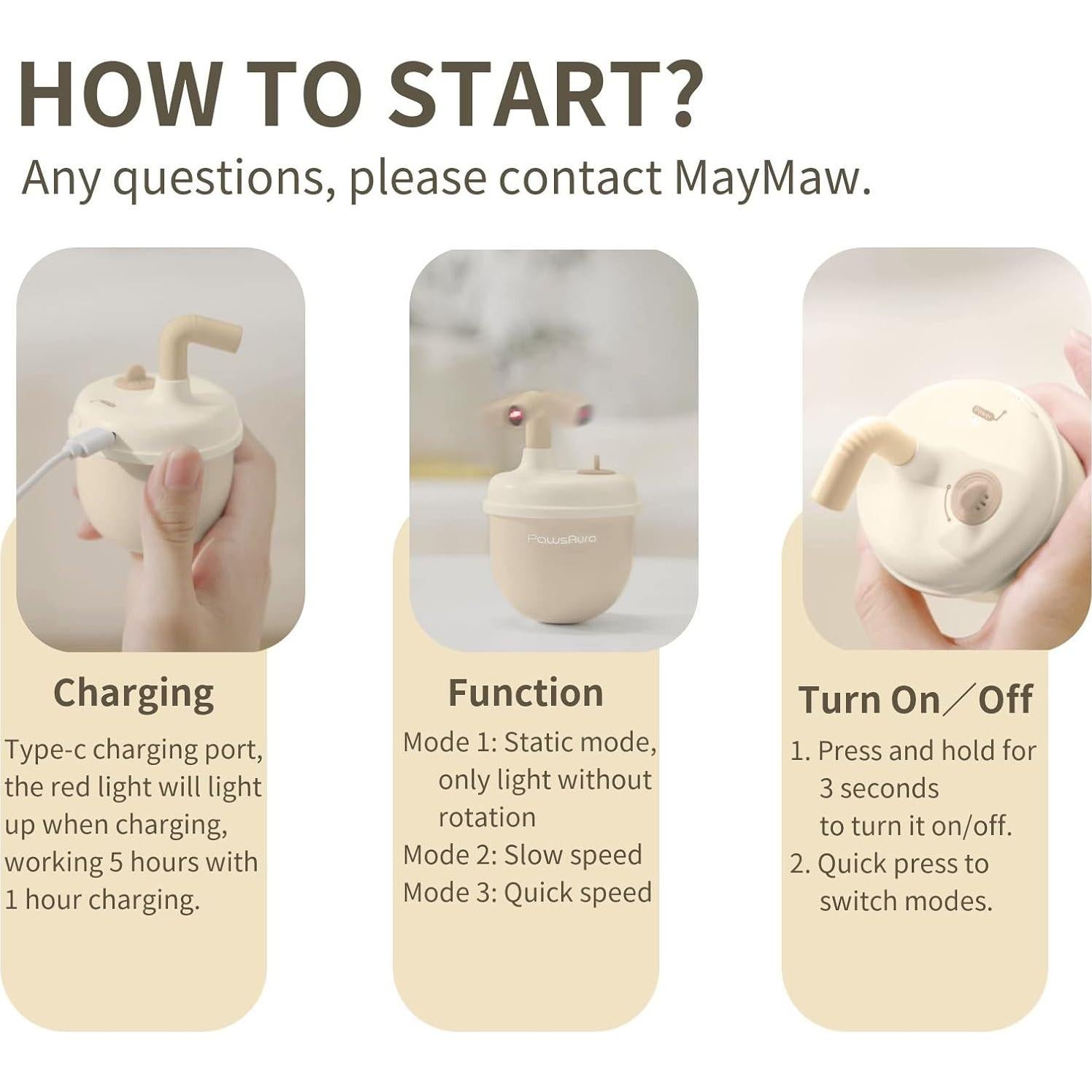 Juguete Automático de Láser para Gatos MayMaw - 3 Modos