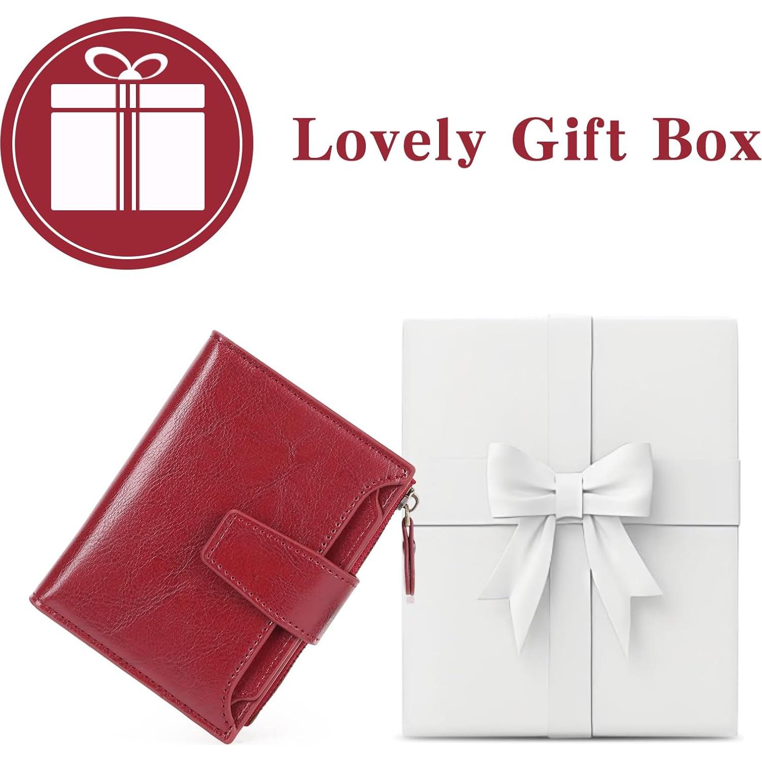 Cartera Pequeña GOIACII de Cuero con Bloqueo RFID - Rojo Vino